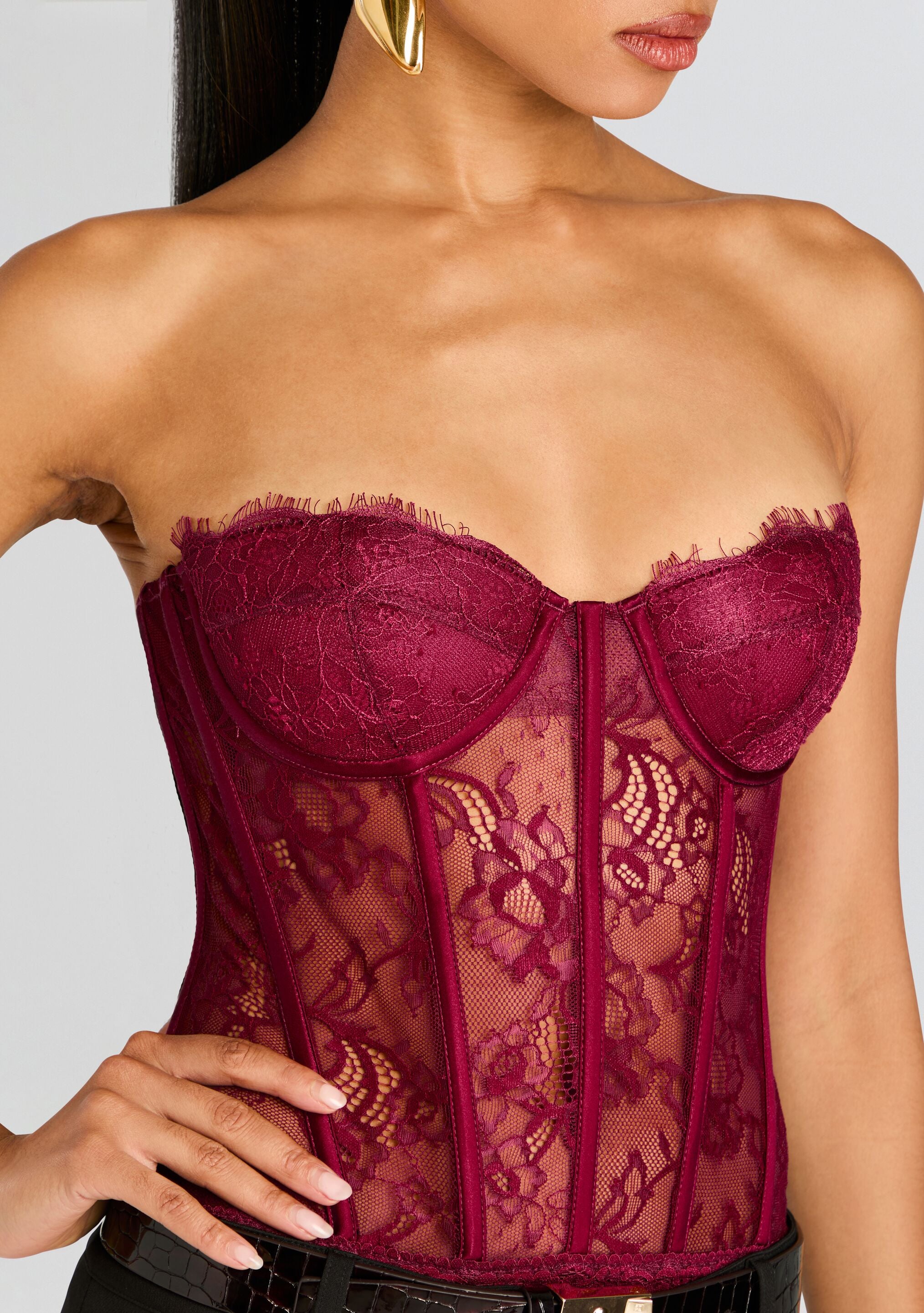 Otto Lace Bodysuit-Sunny Prom