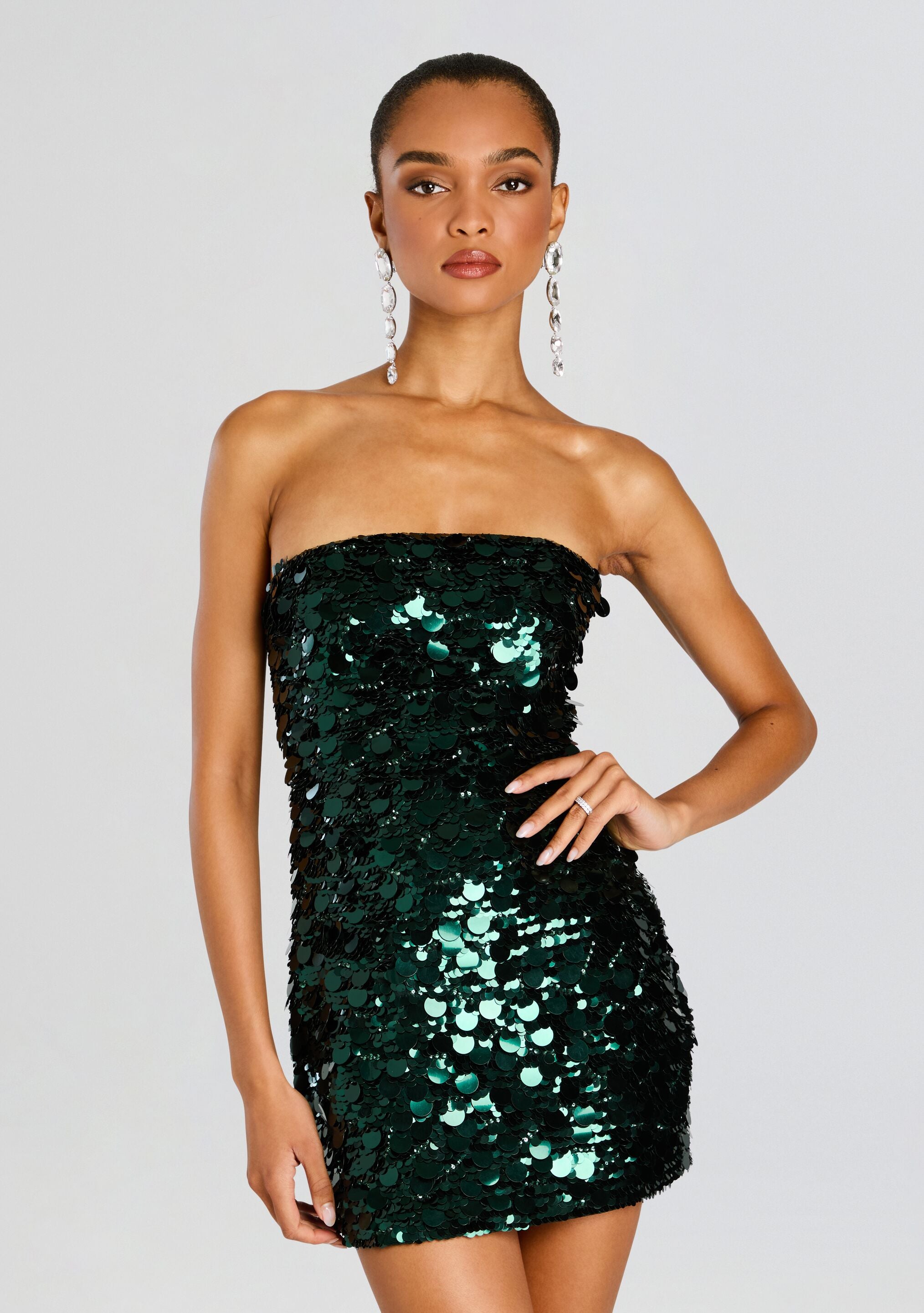 Nolia Sequin Embellished Dress-Sunny Prom