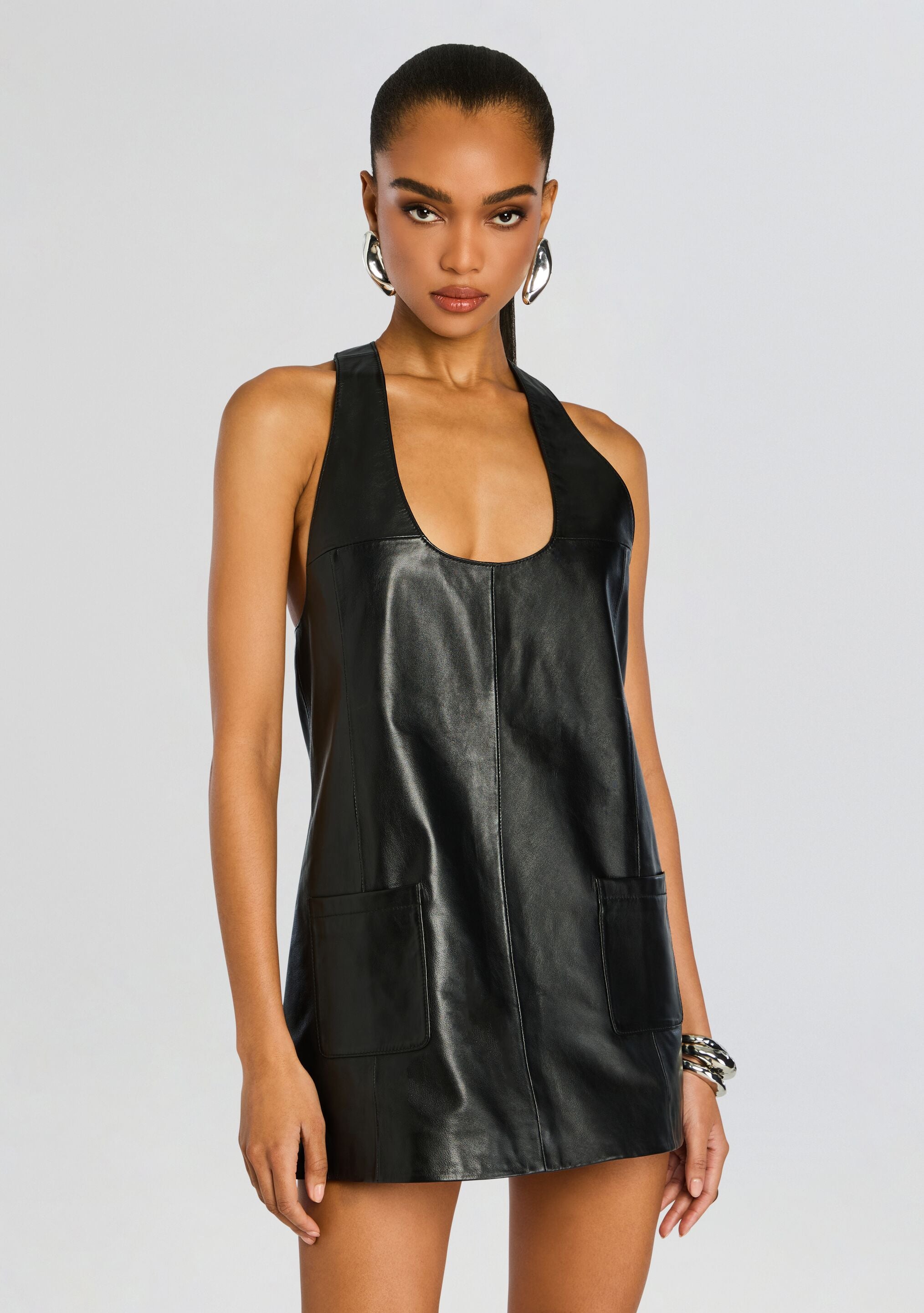 Sacha Leather Dress-Sunny Prom