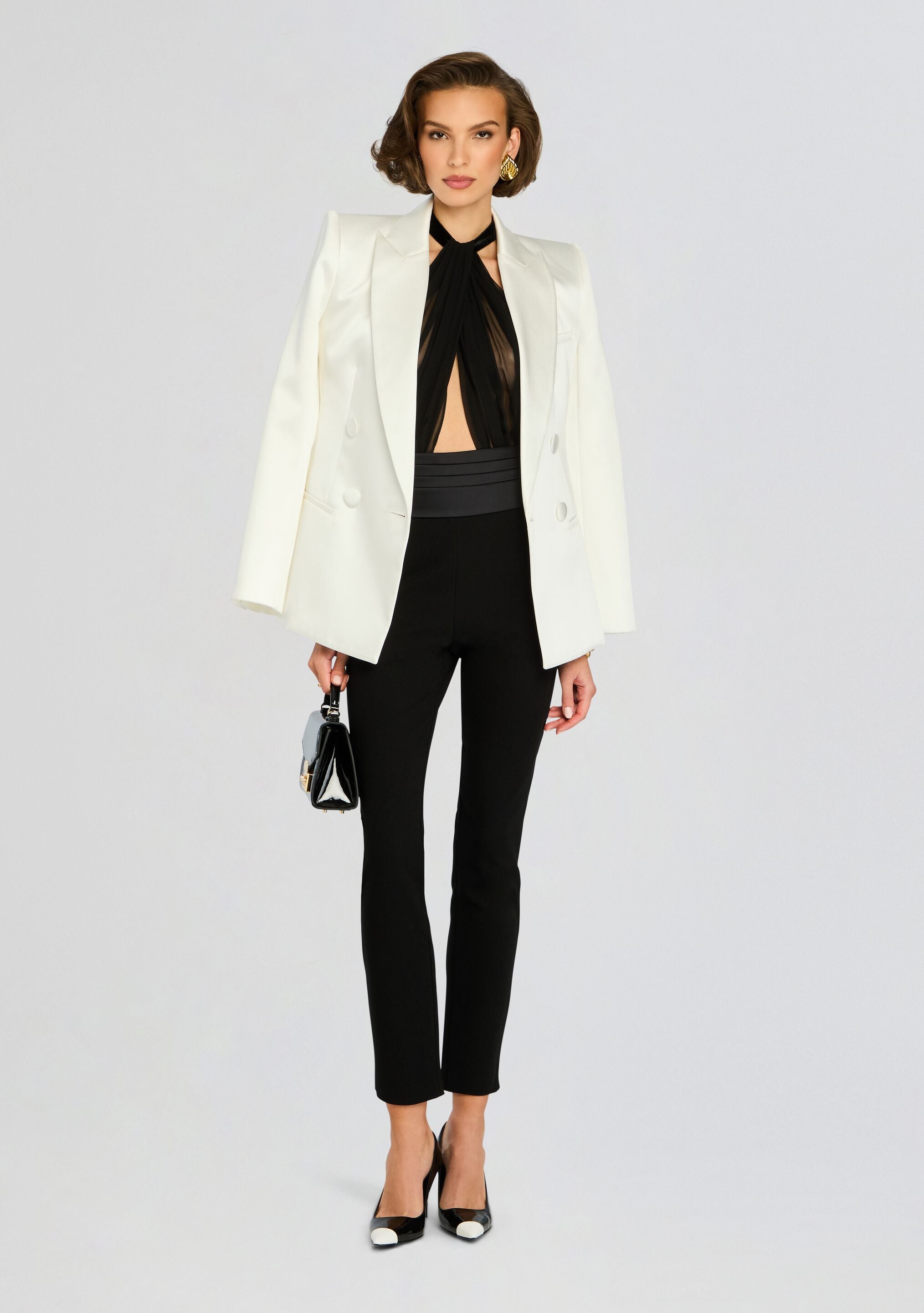 Tuxedo Cigarette Pants-Sunny Prom