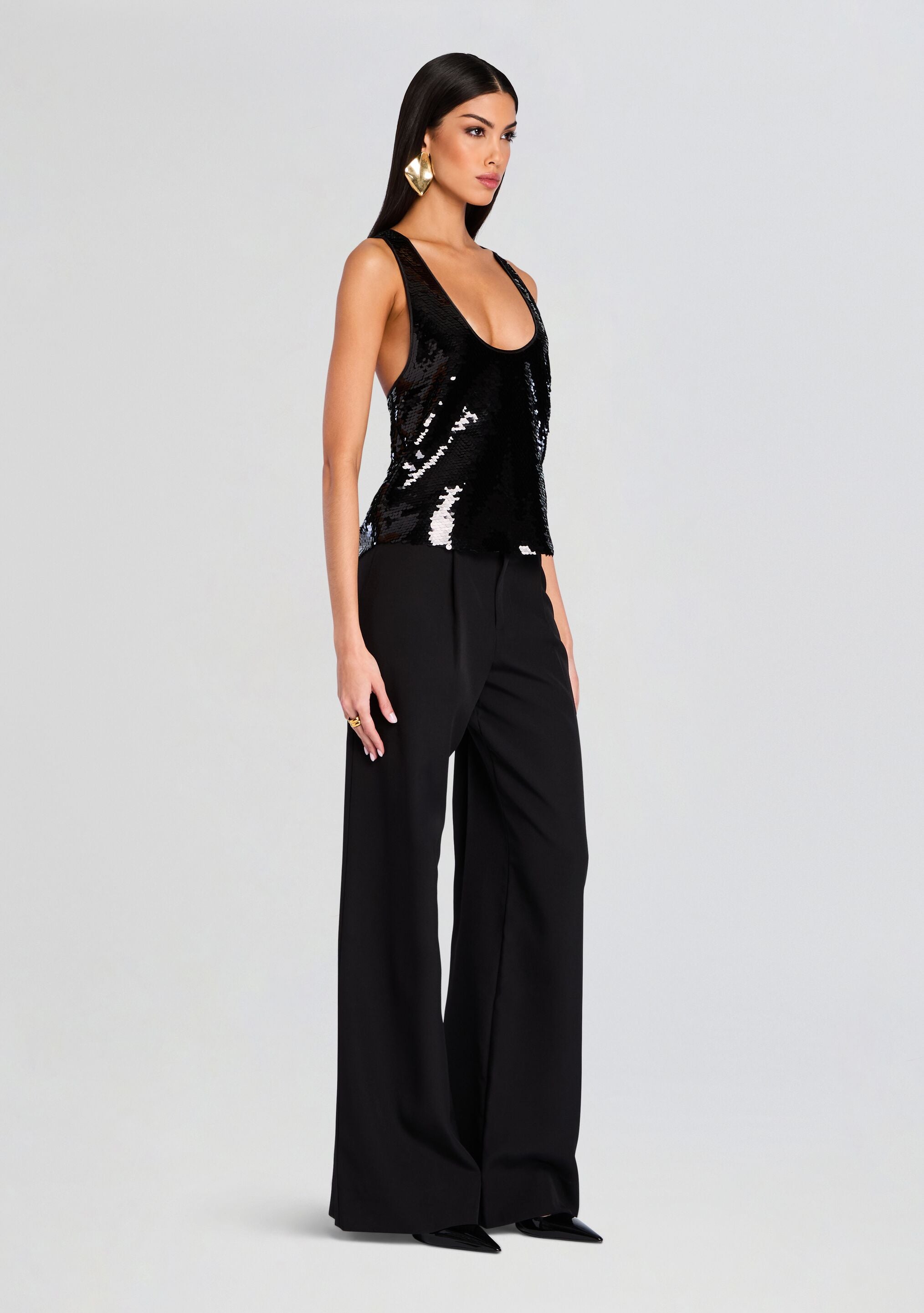 Mandy Sequin Top-Sunny Prom