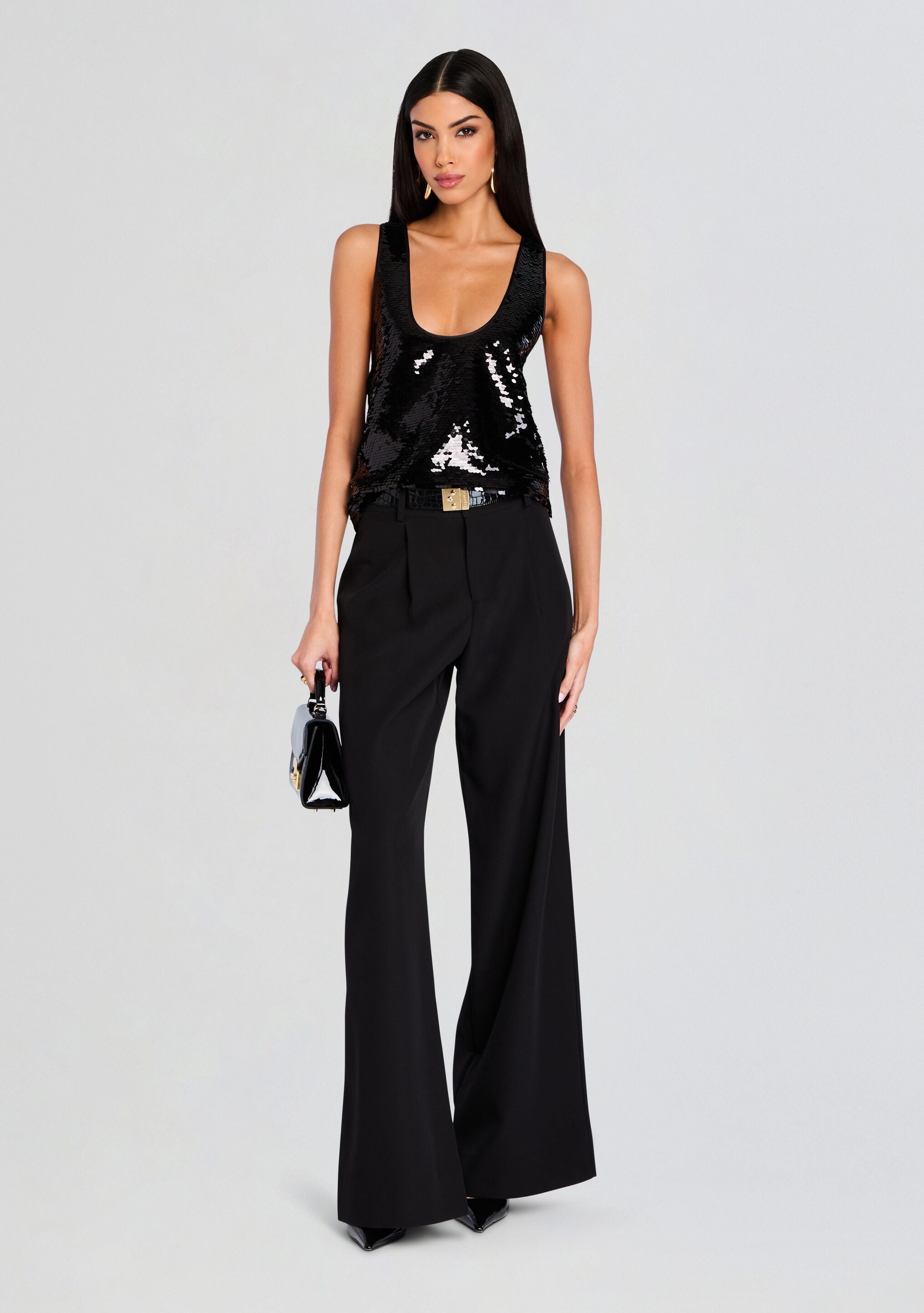 Mandy Sequin Top-Sunny Prom