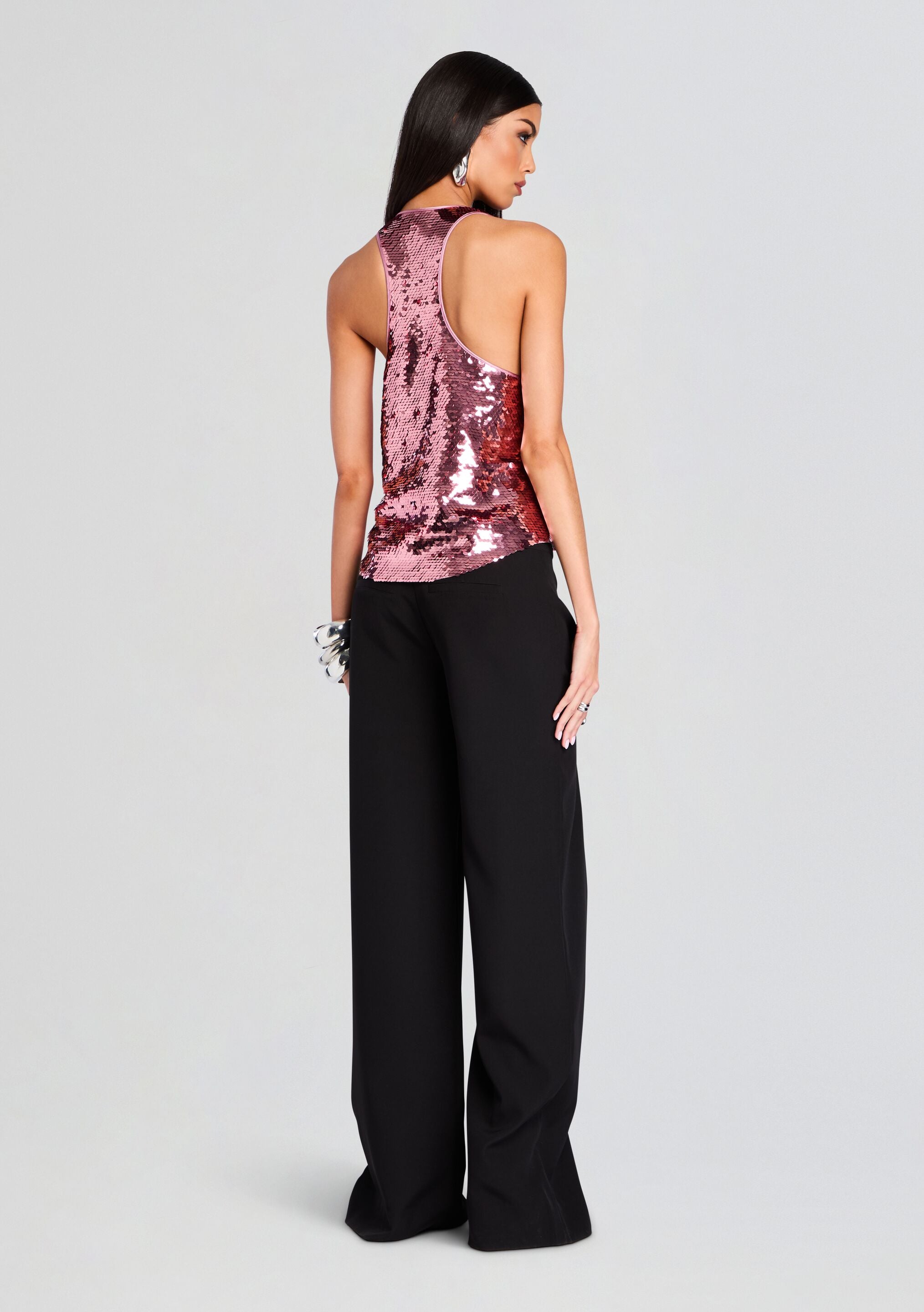 Mandy Sequin Top-Sunny Prom