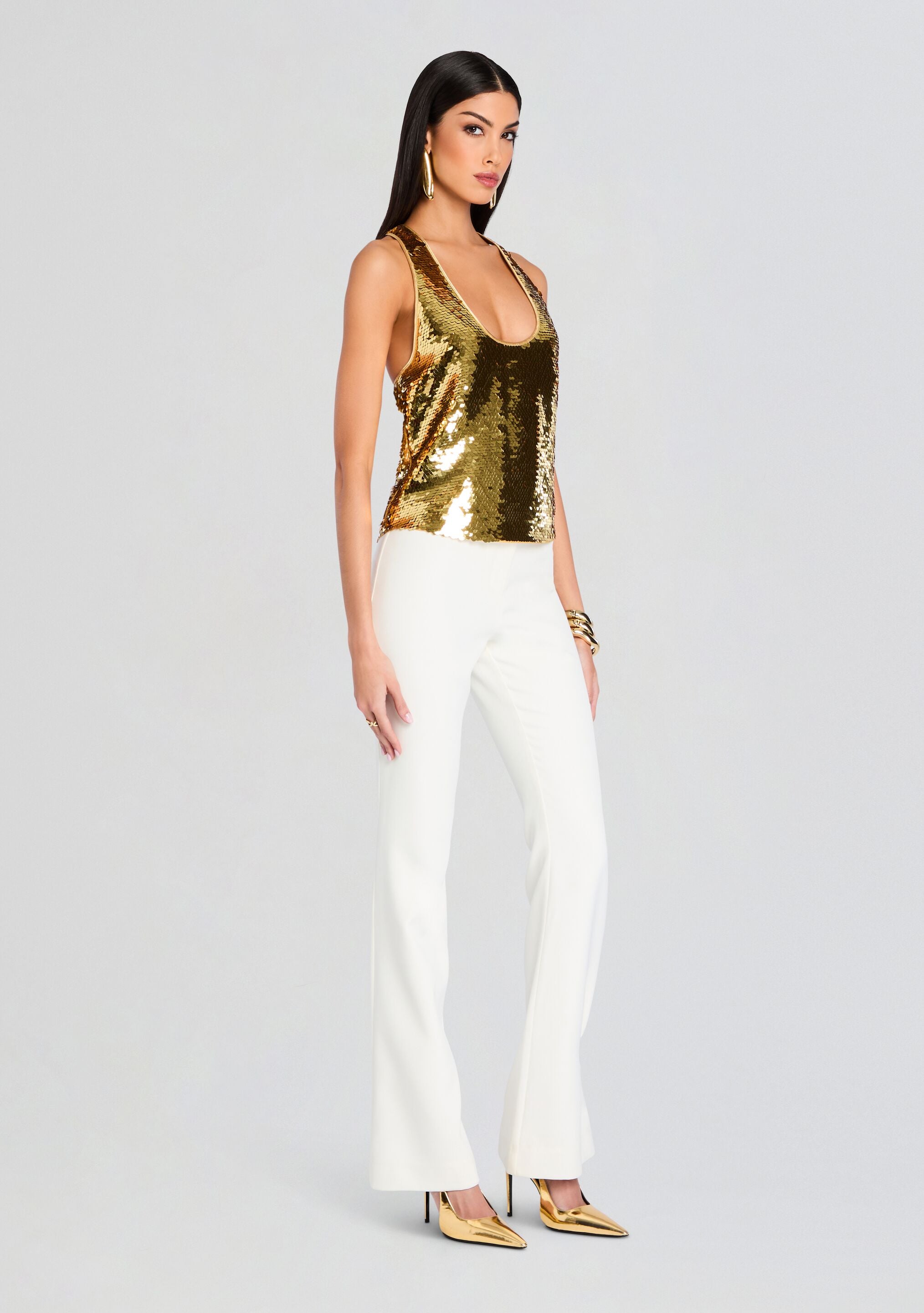 Mandy Sequin Top-Sunny Prom