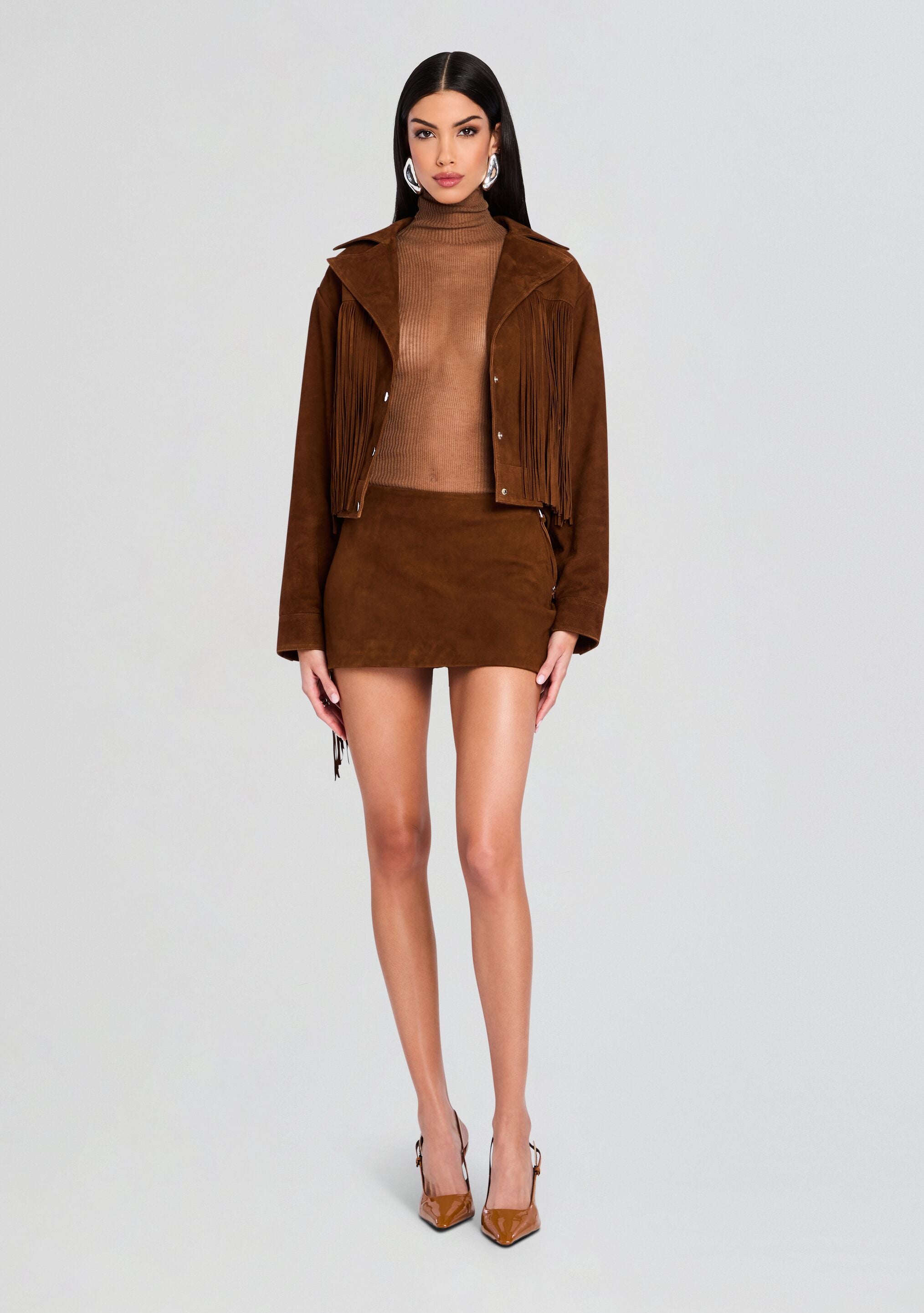 Valerie Suede Skirt-Sunny Prom