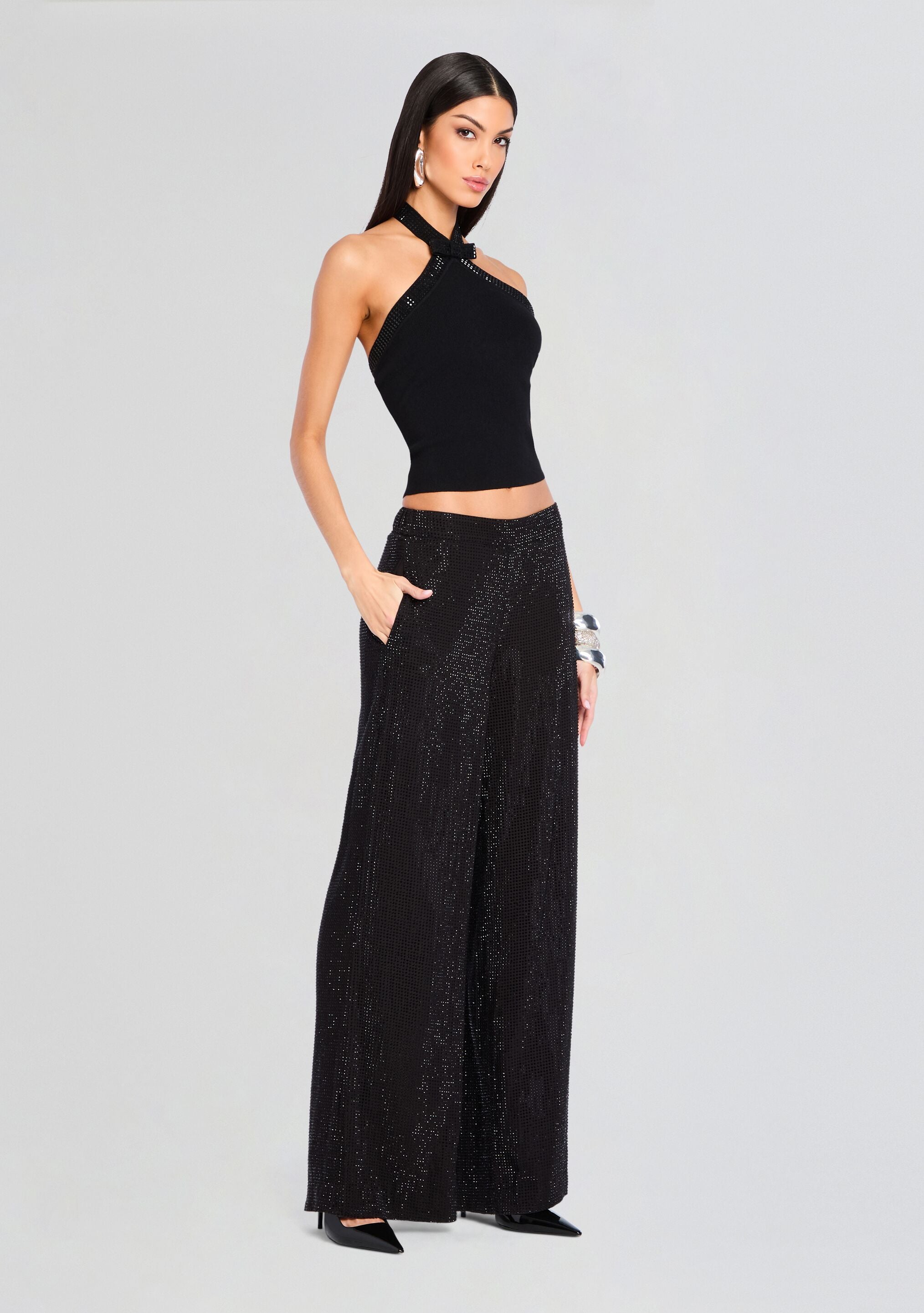 Lettie Embellished Knit Top-Sunny Prom