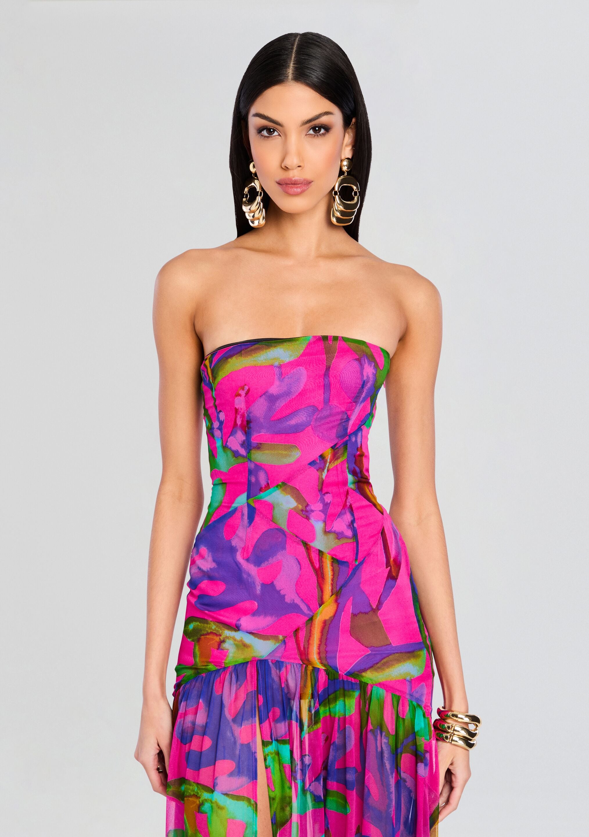 Nicole Silk Chiffon Dress-Sunny Prom