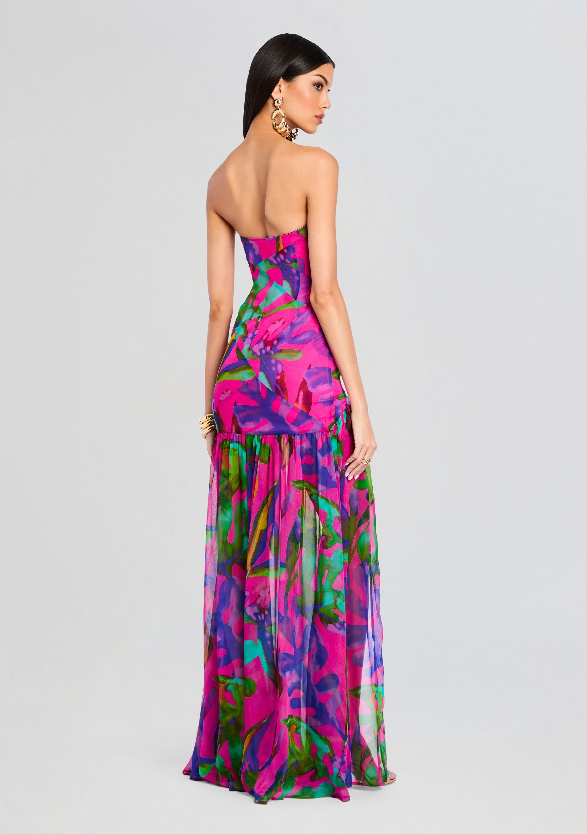 Nicole Silk Chiffon Dress-Sunny Prom