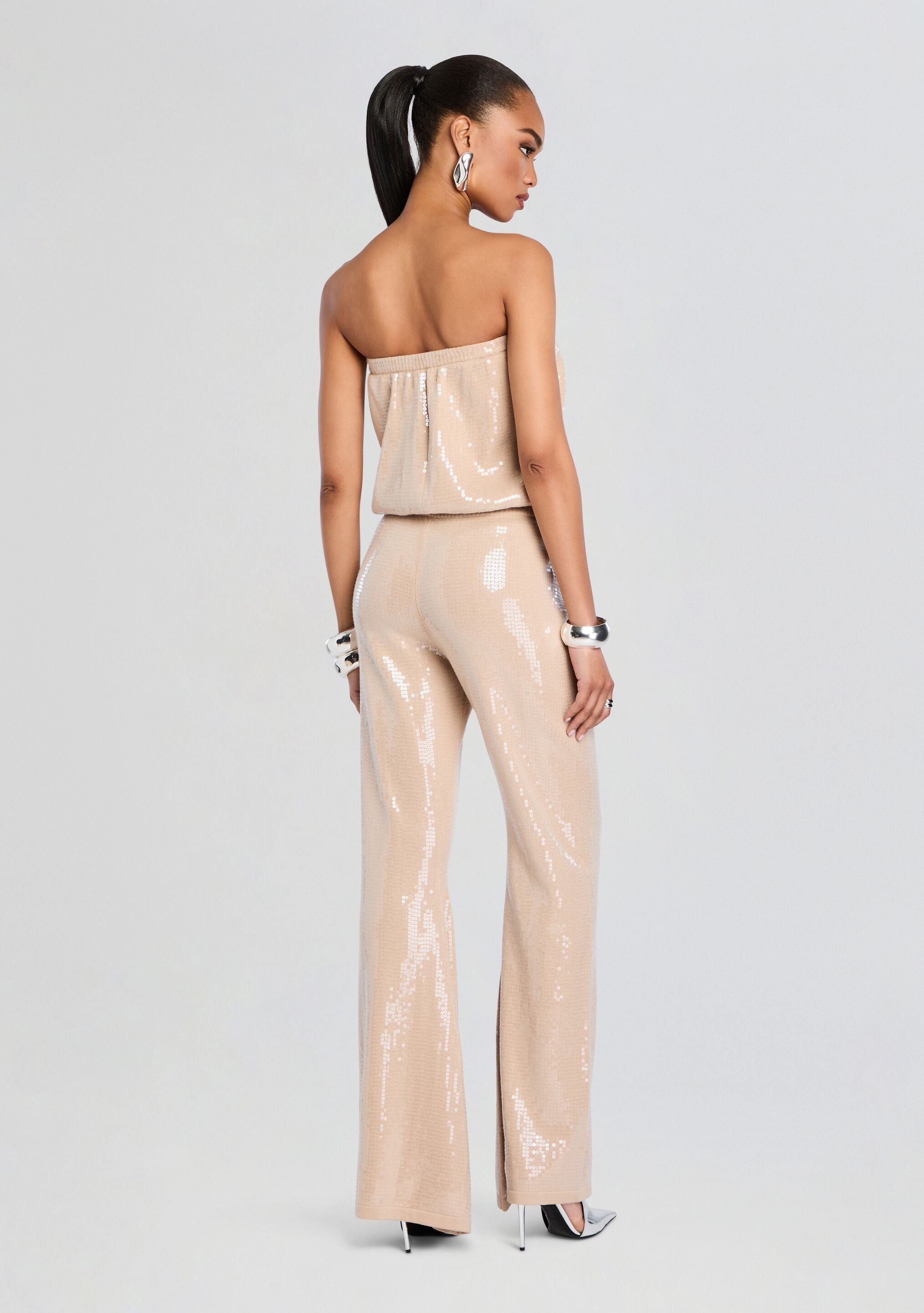 Allie Sequin Knit Jumpsuit-Sunny Prom
