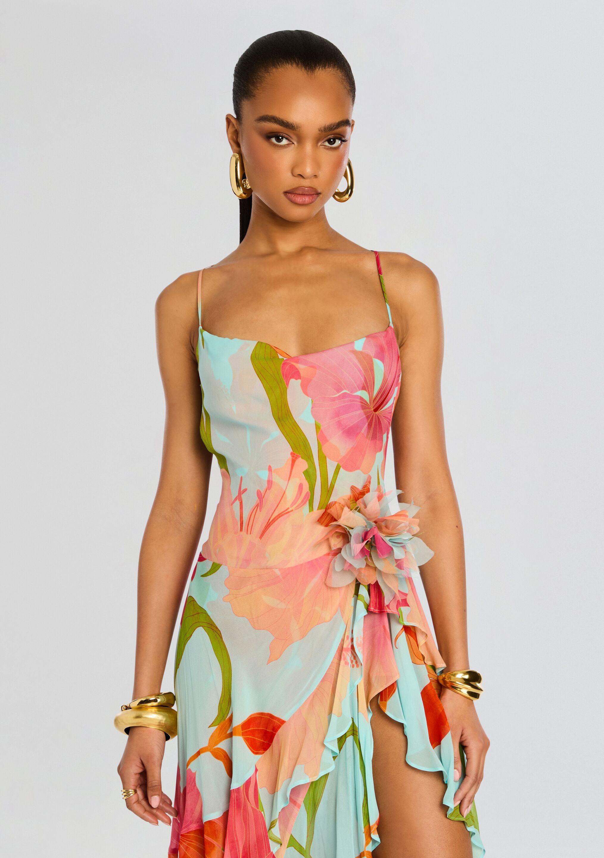 Samara Silk Chiffon Dress-Sunny Prom