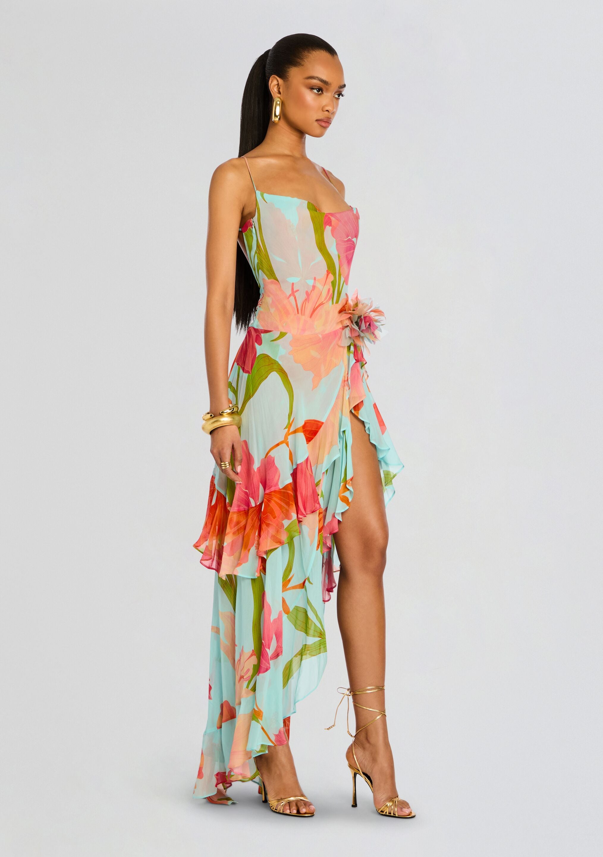 Samara Silk Chiffon Dress-Sunny Prom