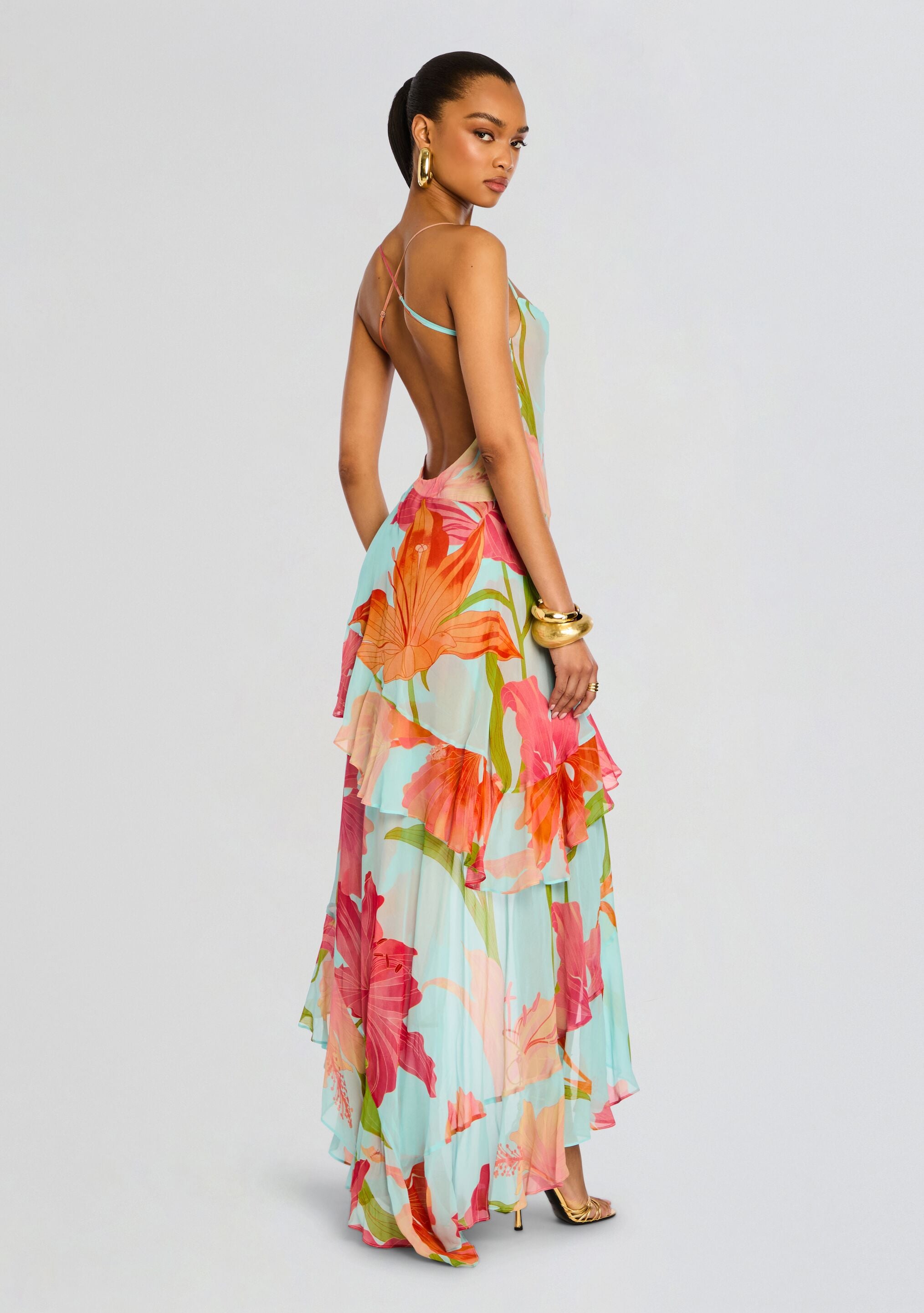 Samara Silk Chiffon Dress-Sunny Prom