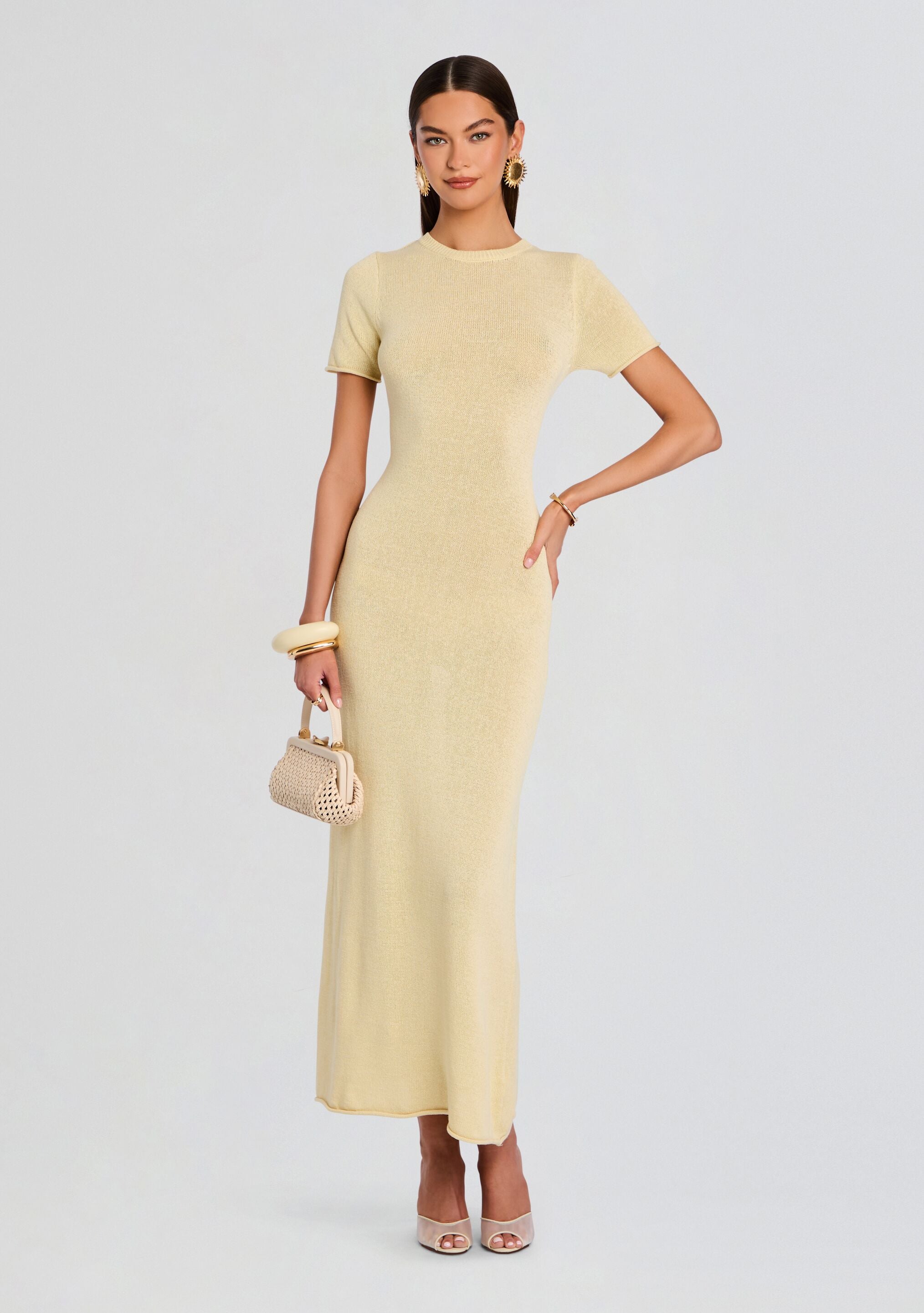 Airess Knit Maxi Dress-Sunny Prom