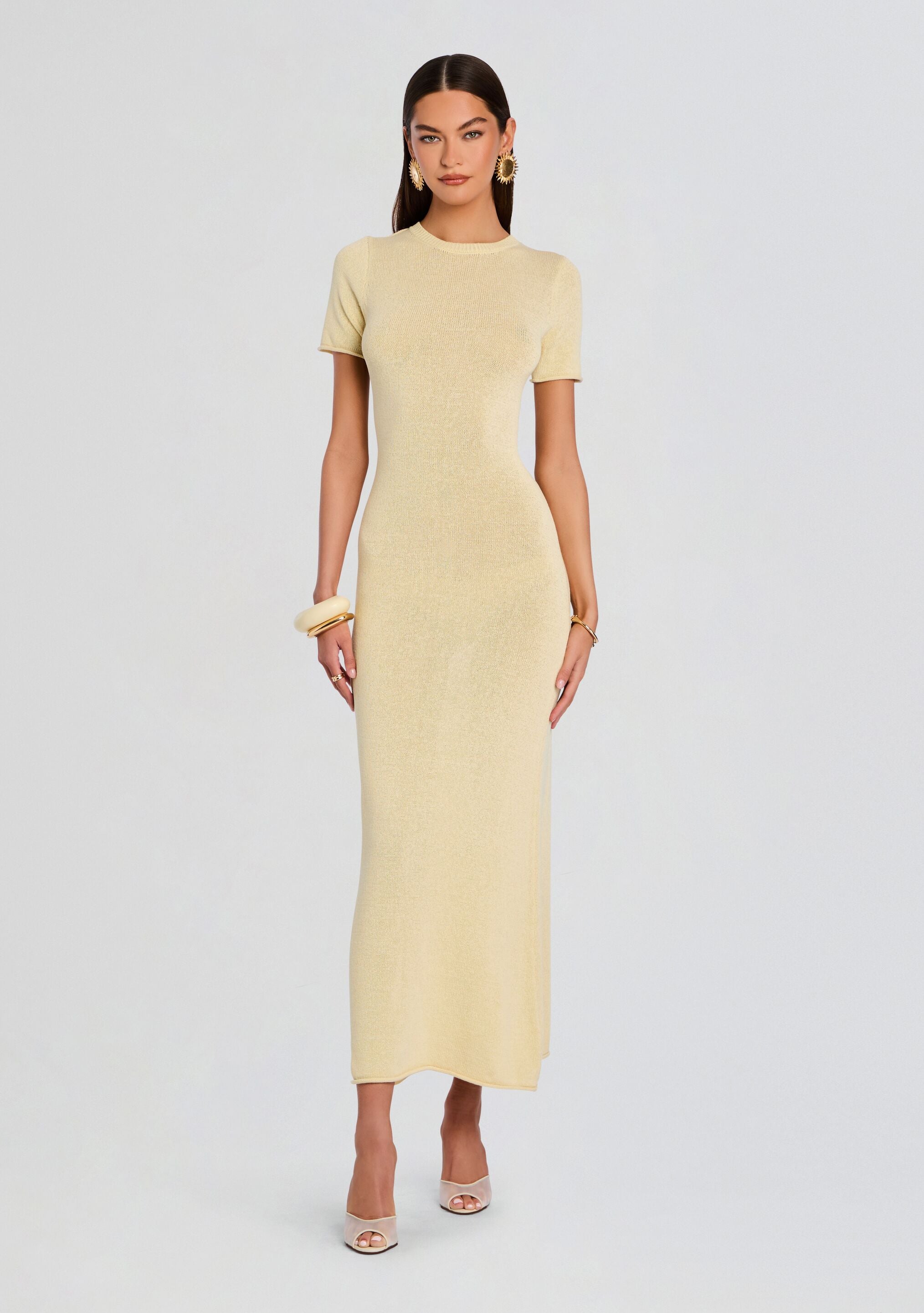 Airess Knit Maxi Dress-Sunny Prom