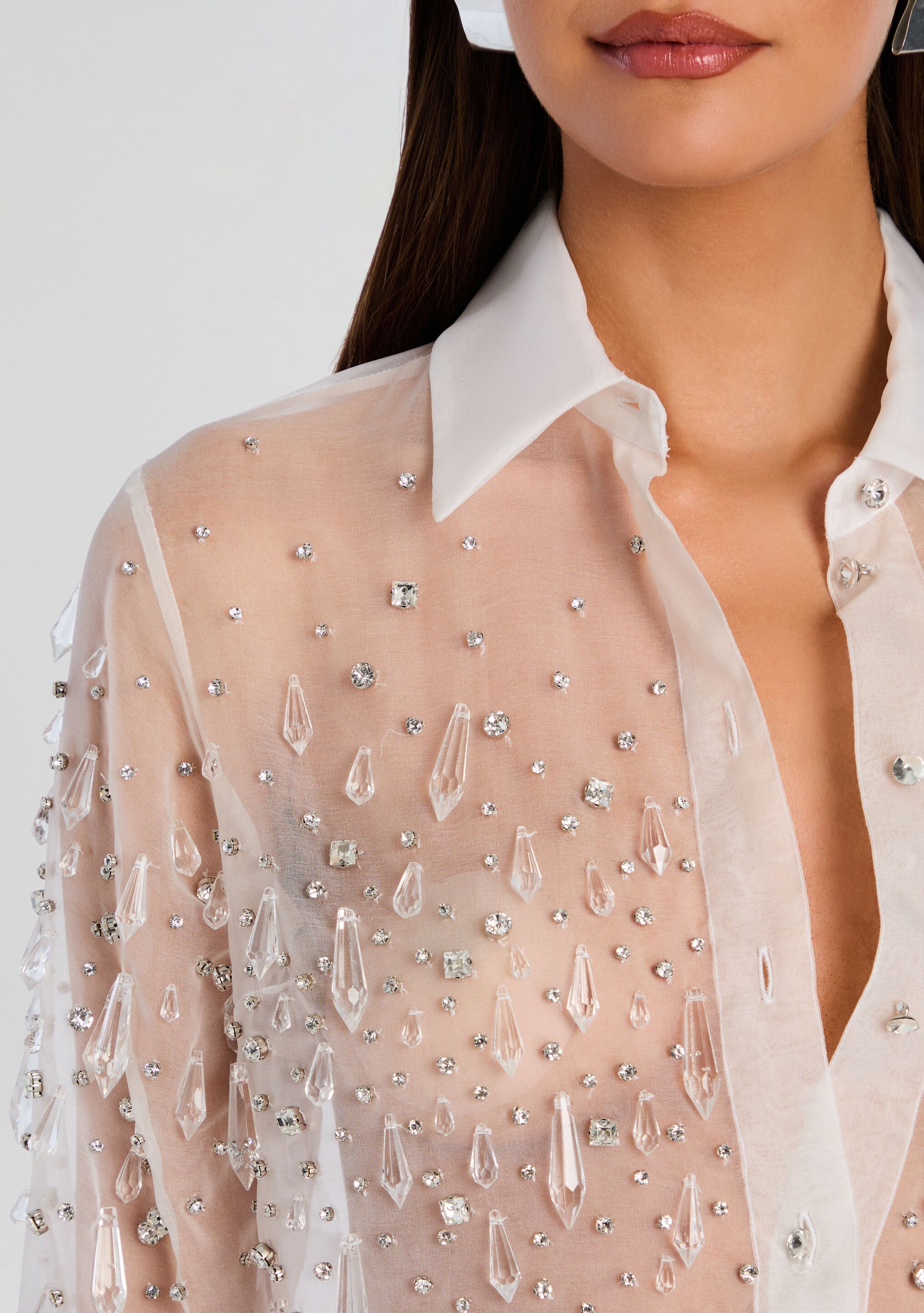 Aubriella Embellished Shirt-Sunny Prom