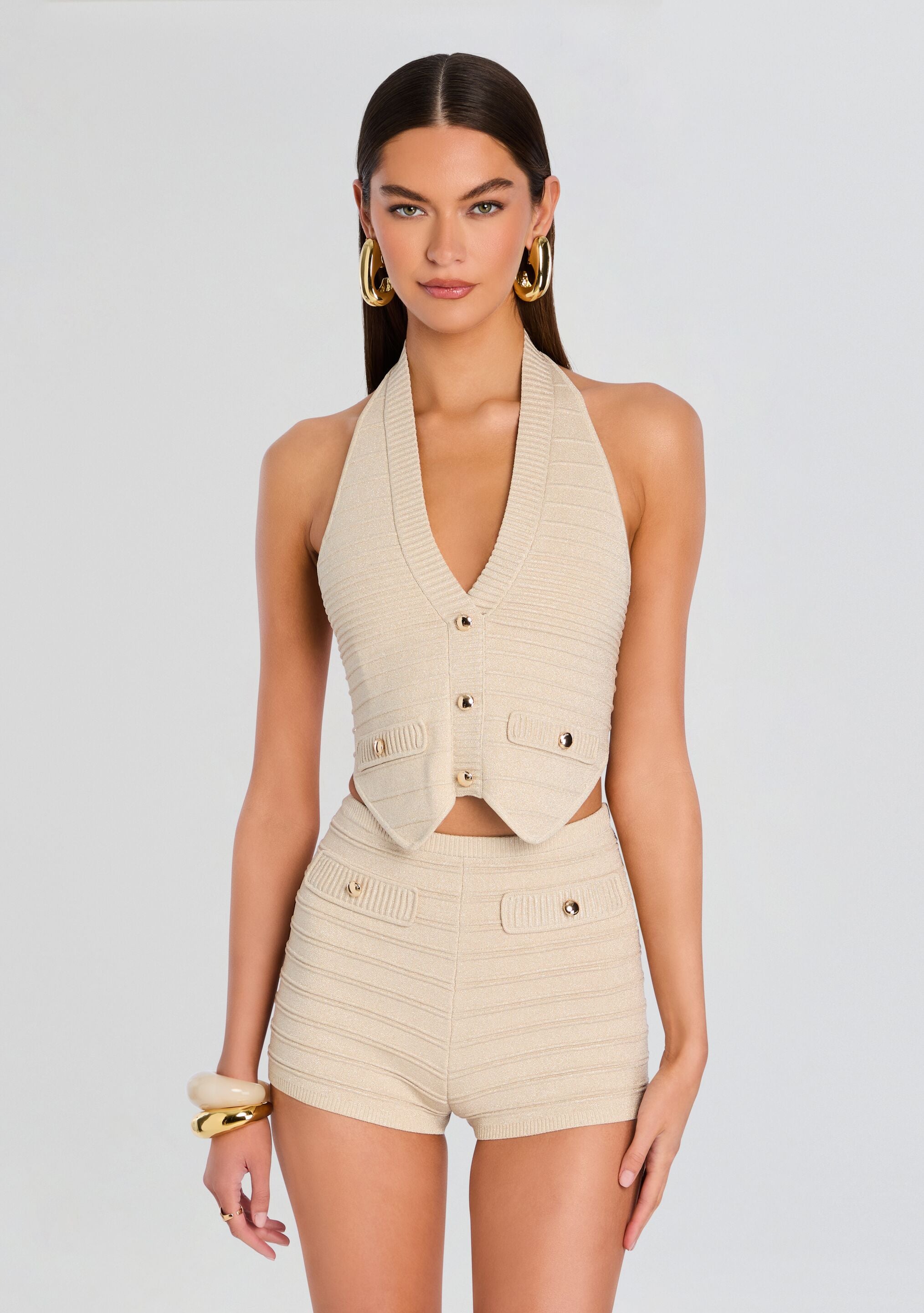 Tinsley Bandage Knit Vest-Sunny Prom