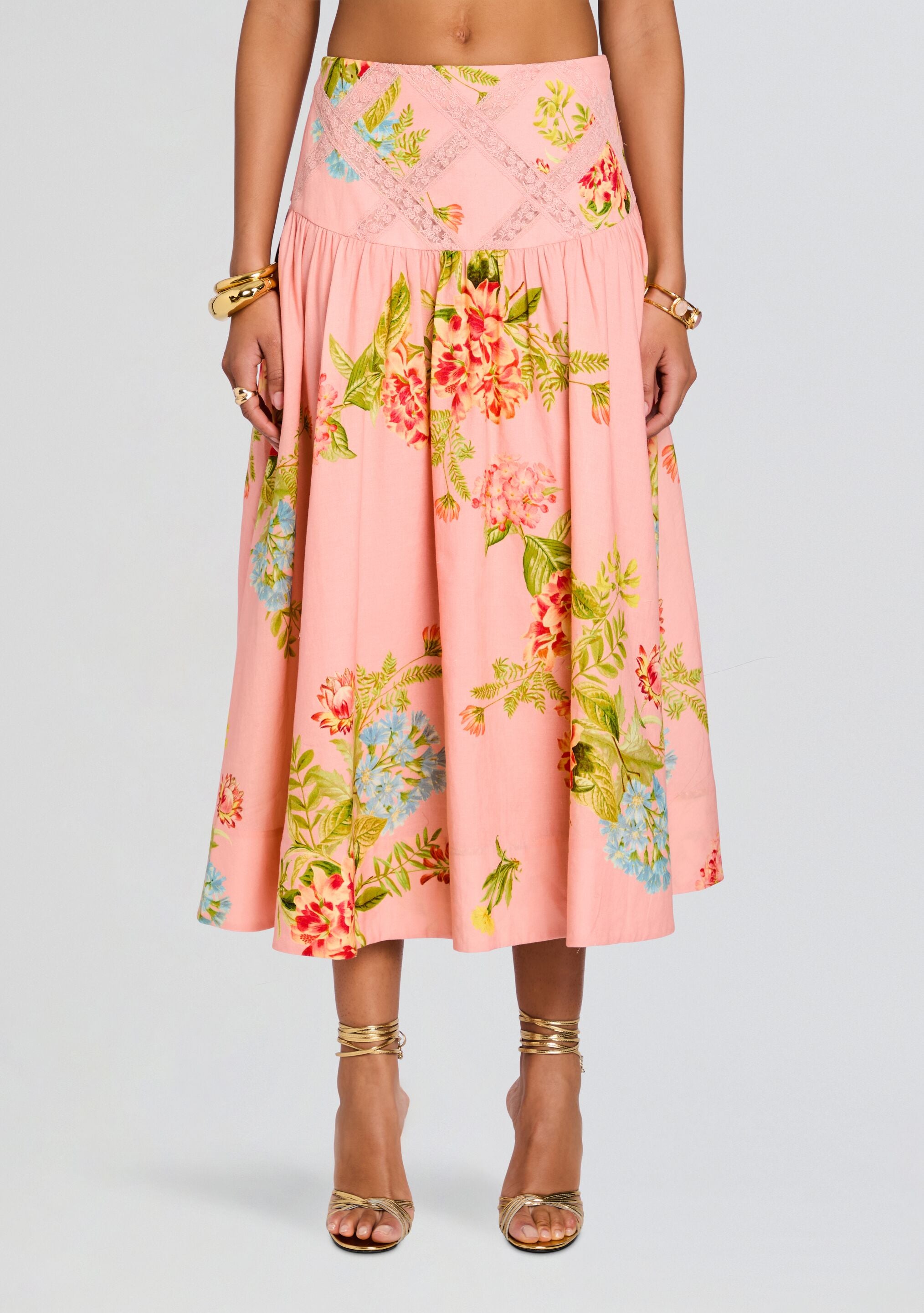 Dhun Midi Skirt-Sunny Prom