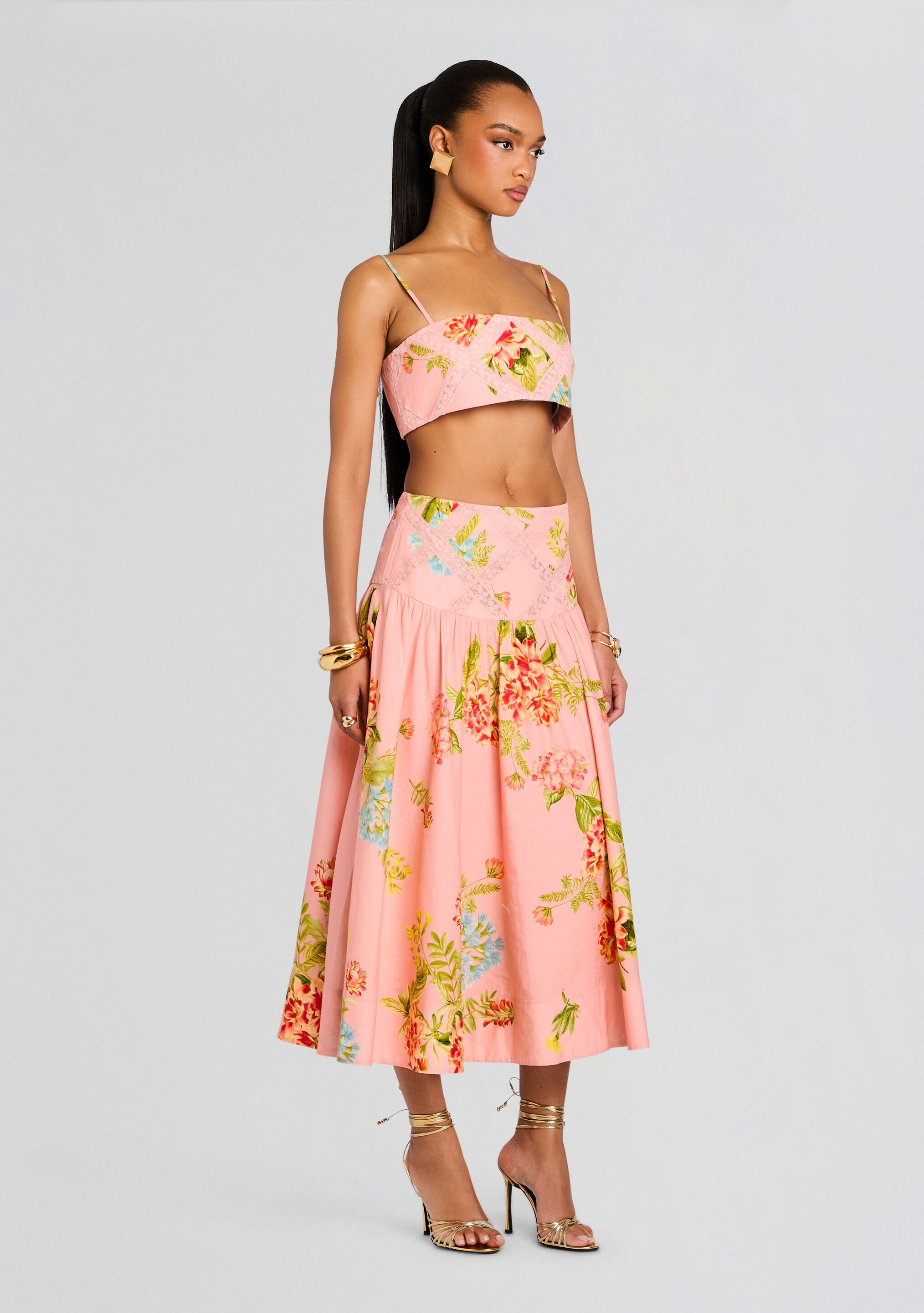 Dhun Midi Skirt-Sunny Prom