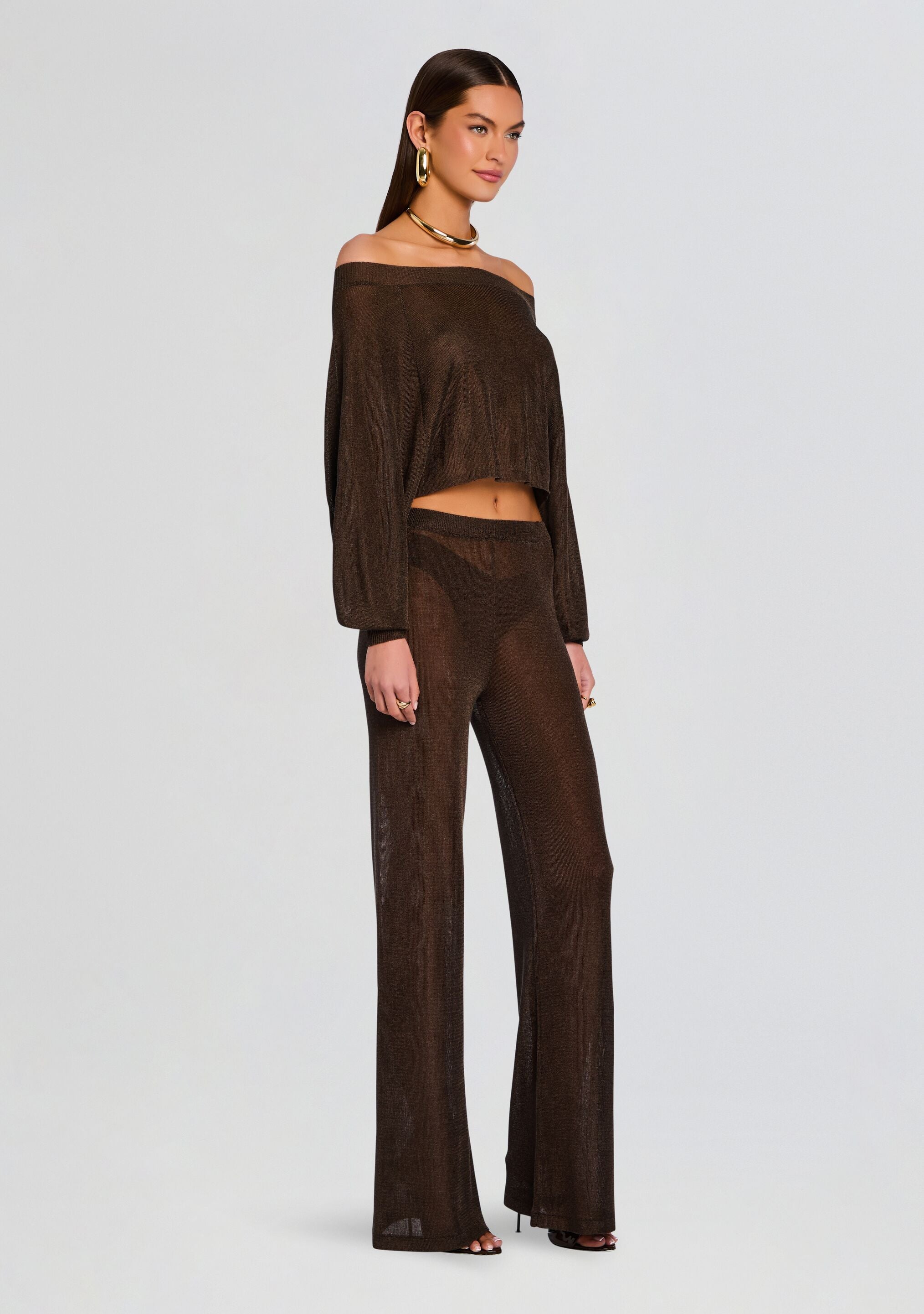 Sheldon Metallic Knit Pant-Sunny Prom