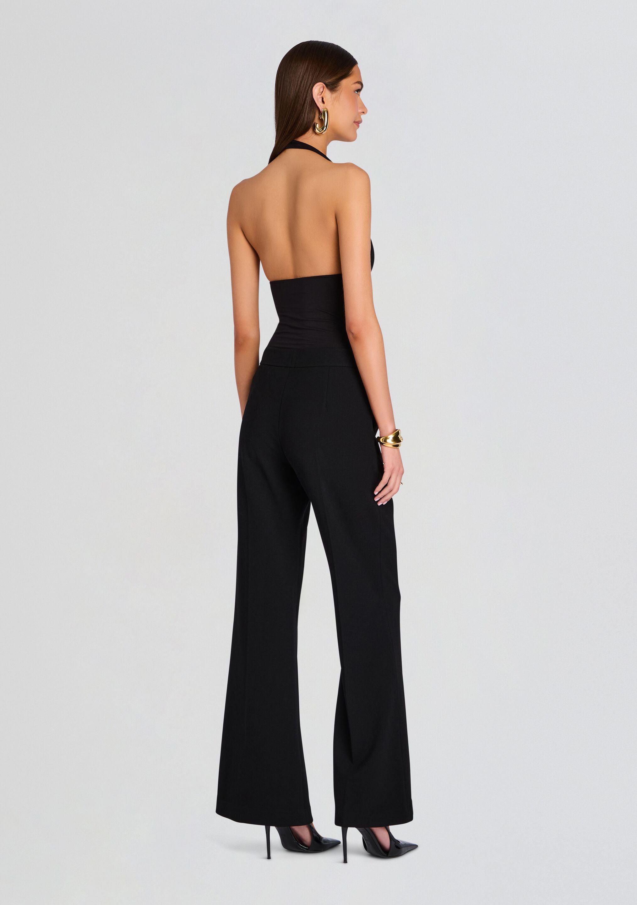Bamboo Halter Bodysuit-Sunny Prom