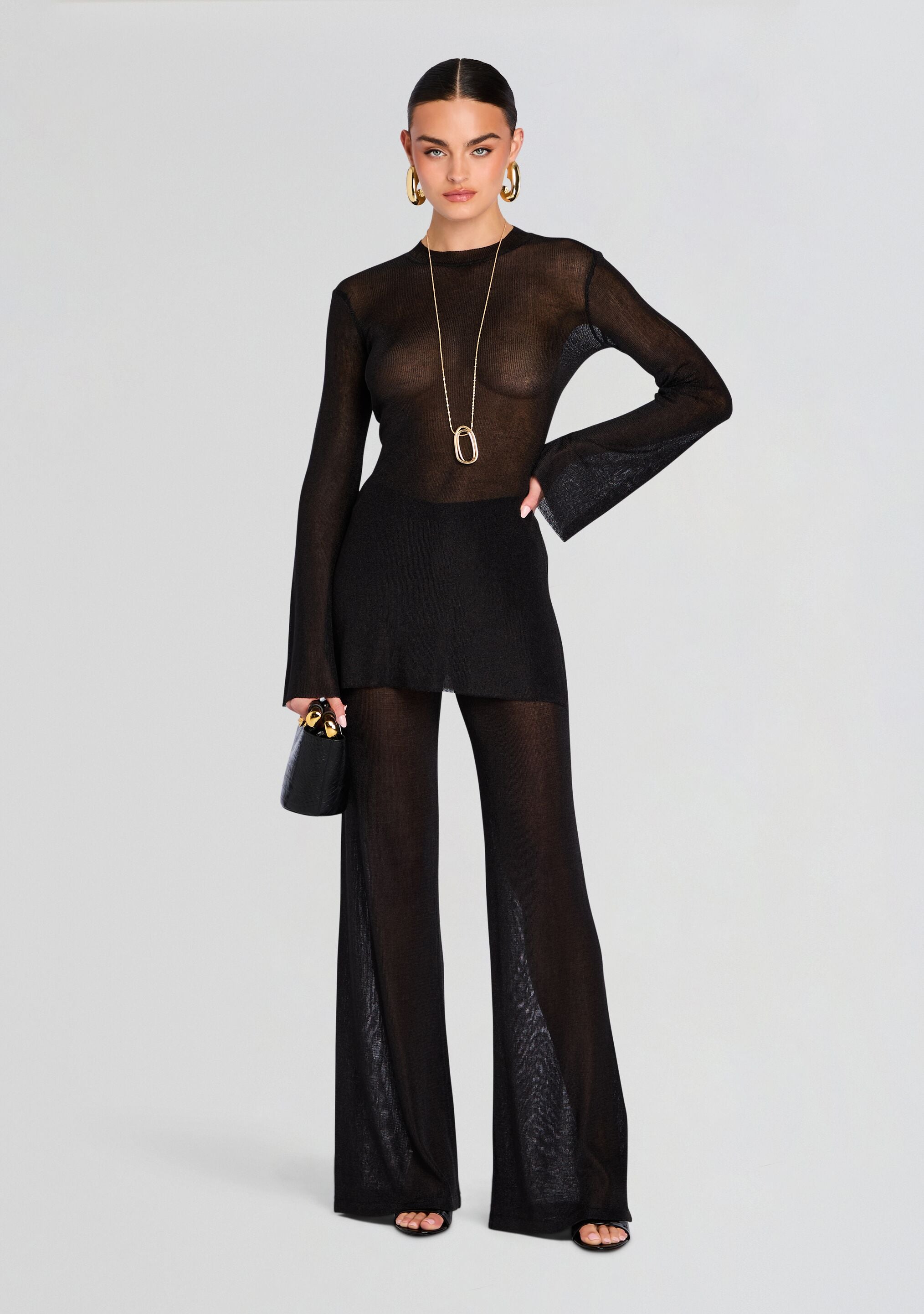 Sheldon Metallic Knit Pant-Sunny Prom