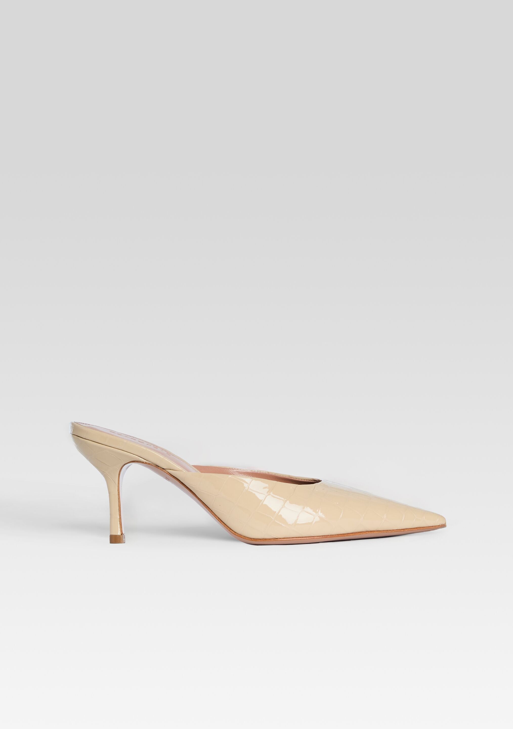 Francesca Leather Kitten Mule-Sunny Prom