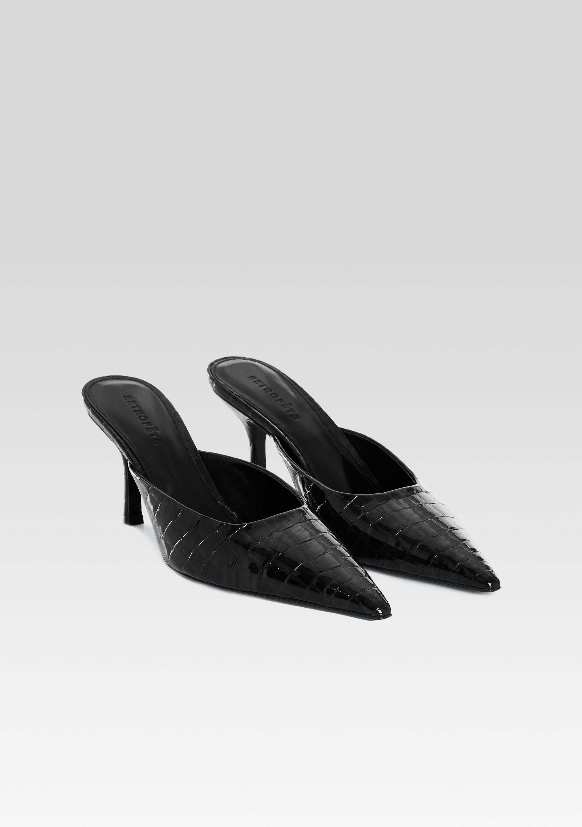 Francesca Leather Kitten Mule-Sunny Prom