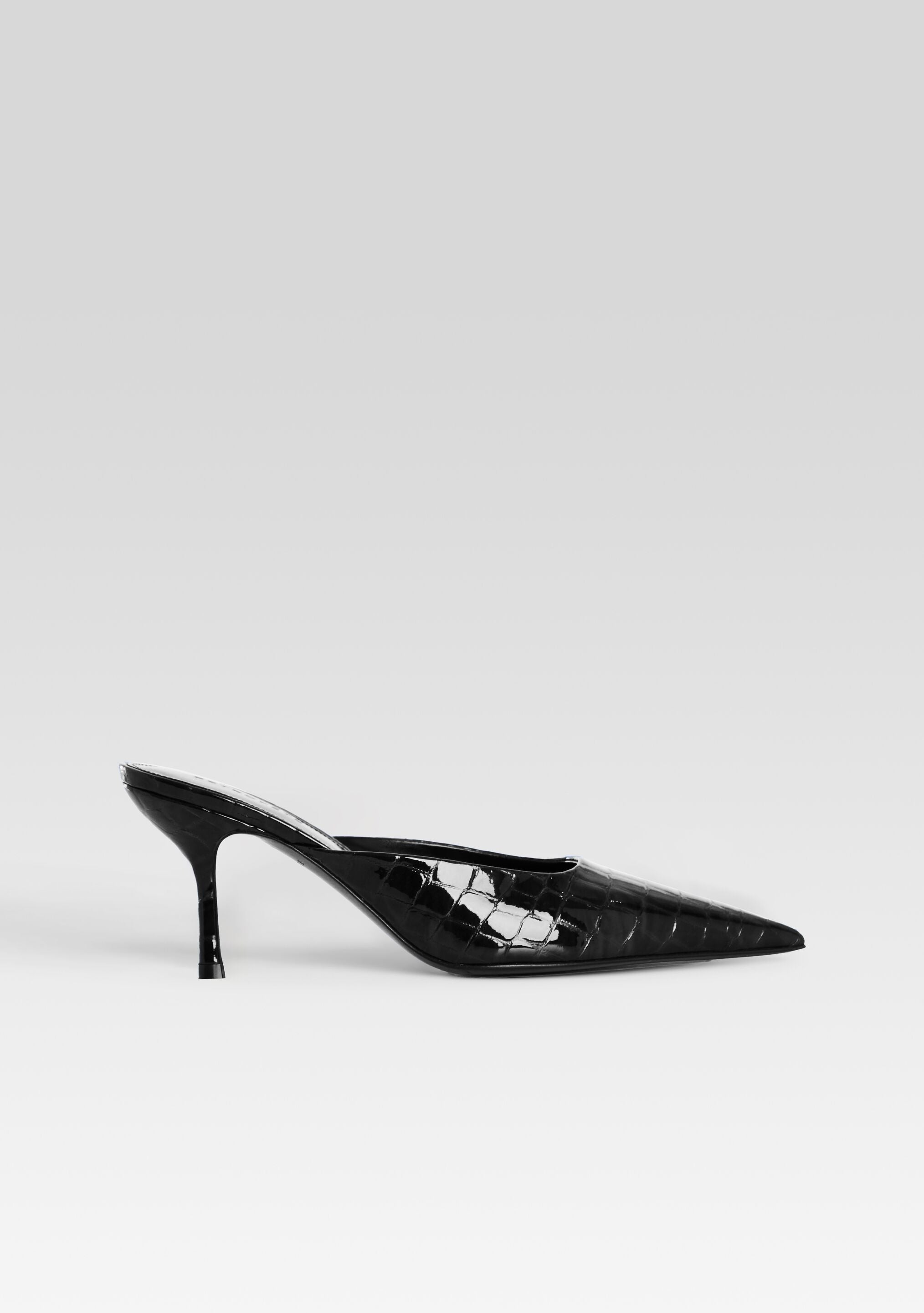 Francesca Leather Kitten Mule-Sunny Prom