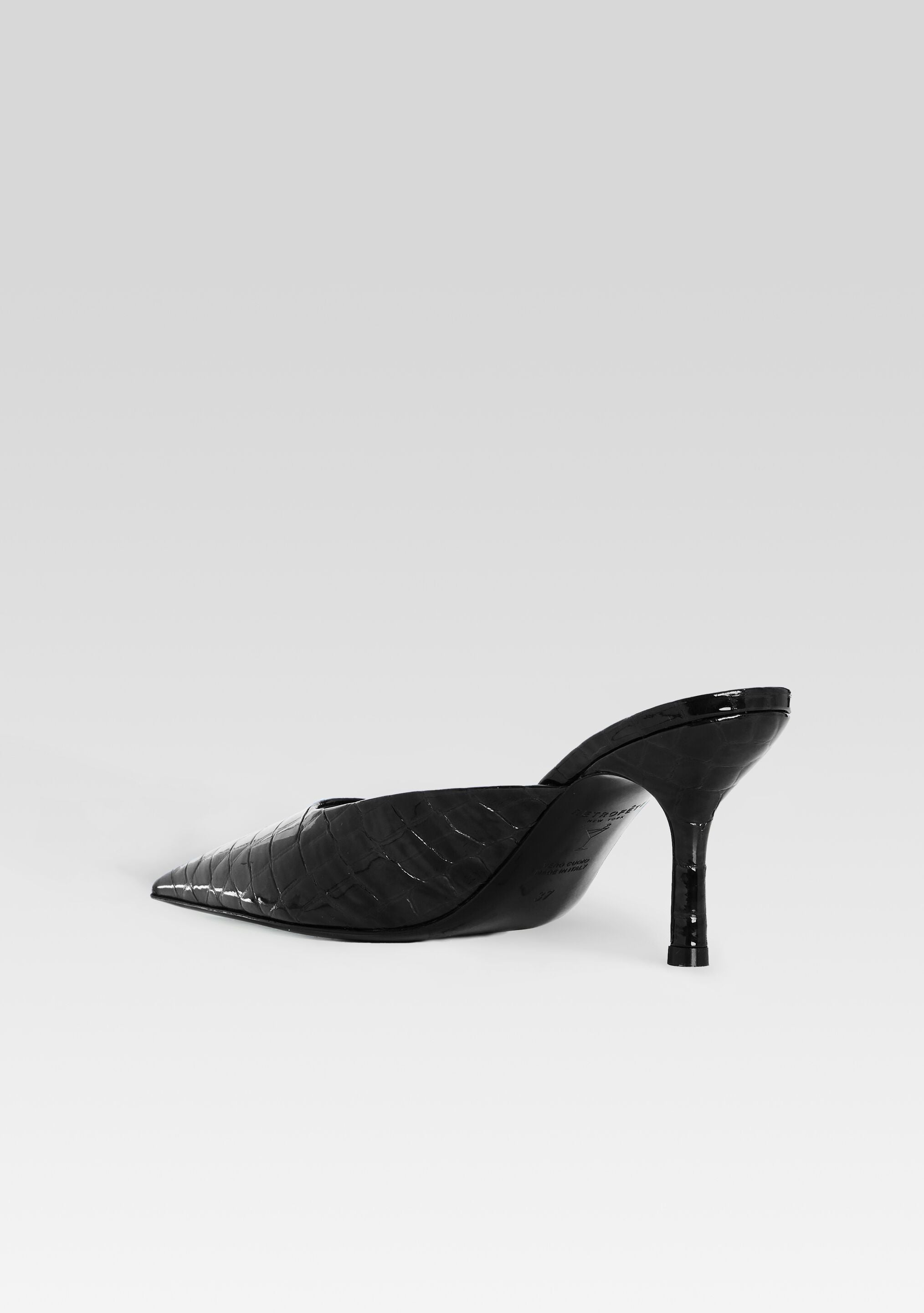 Francesca Leather Kitten Mule-Sunny Prom