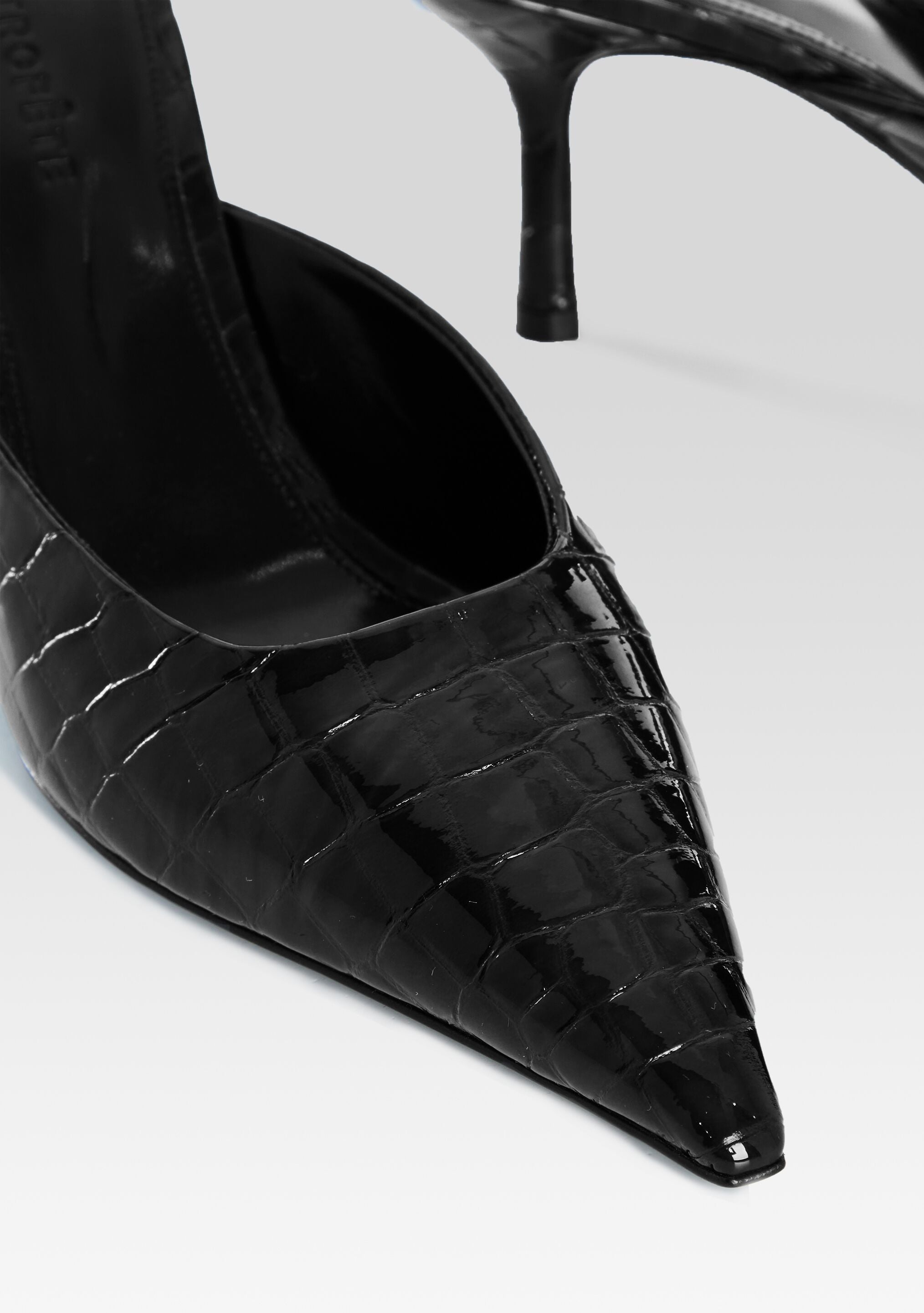 Francesca Leather Kitten Mule-Sunny Prom