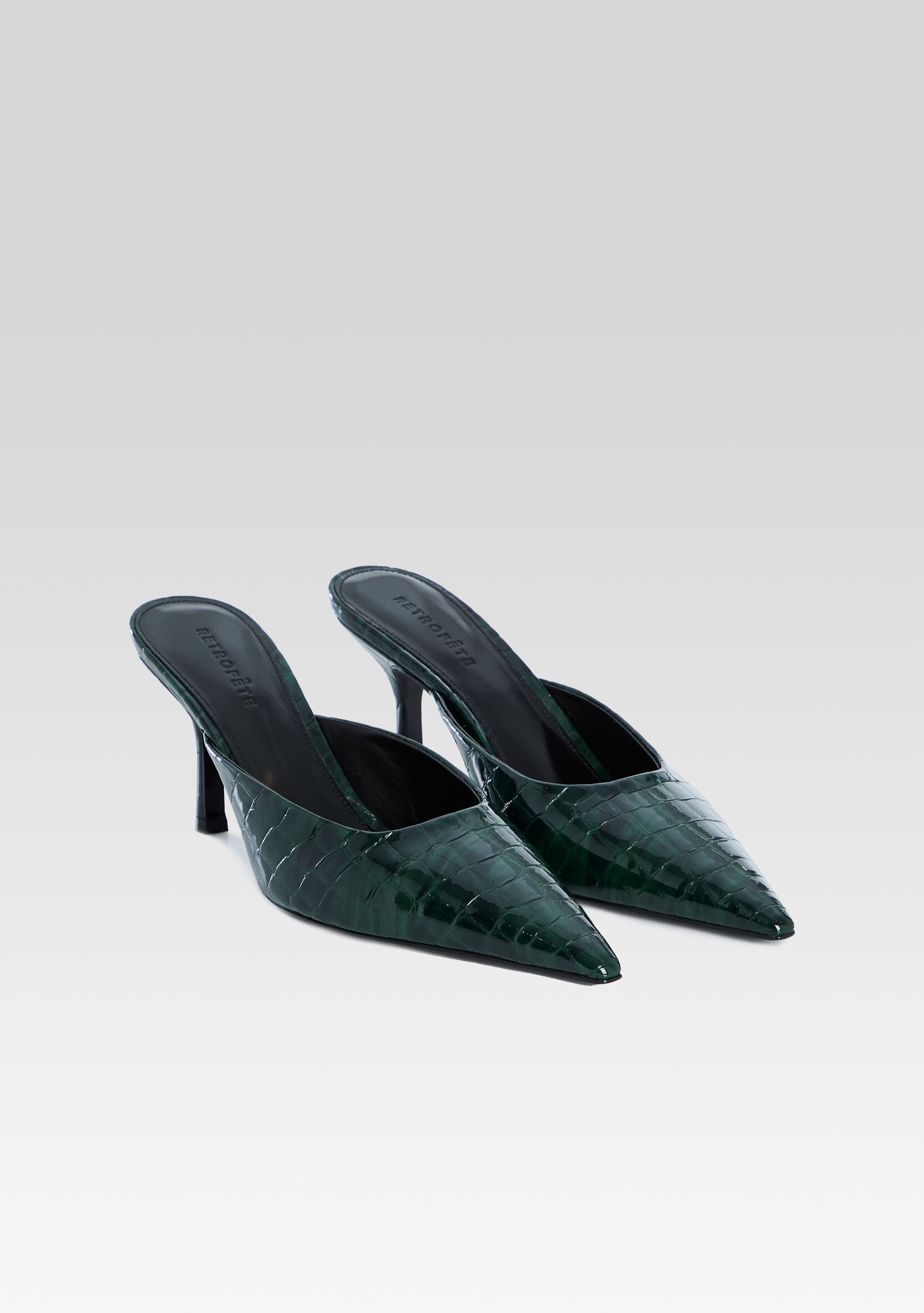 Francesca Leather Kitten Mule-Sunny Prom