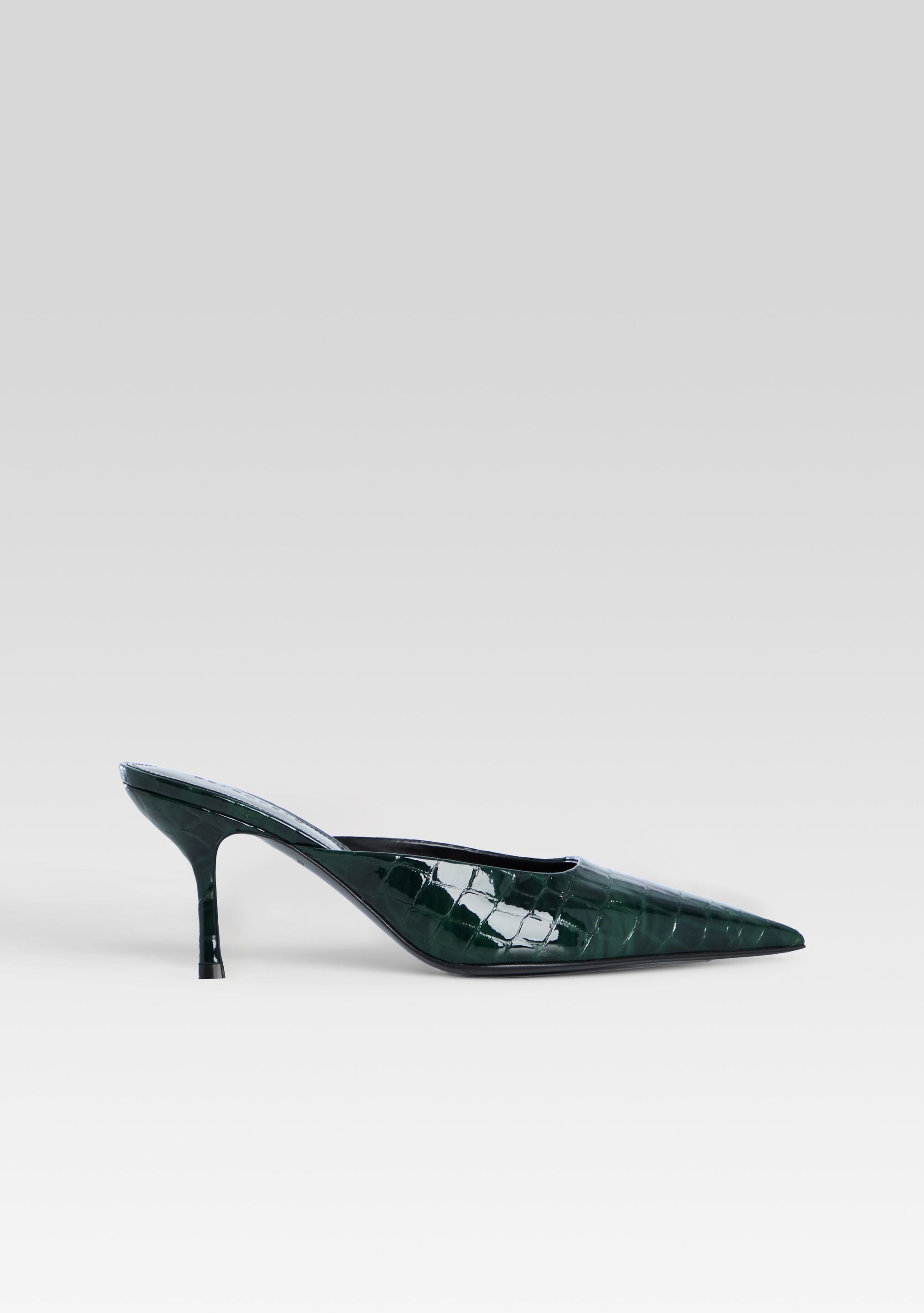 Francesca Leather Kitten Mule-Sunny Prom