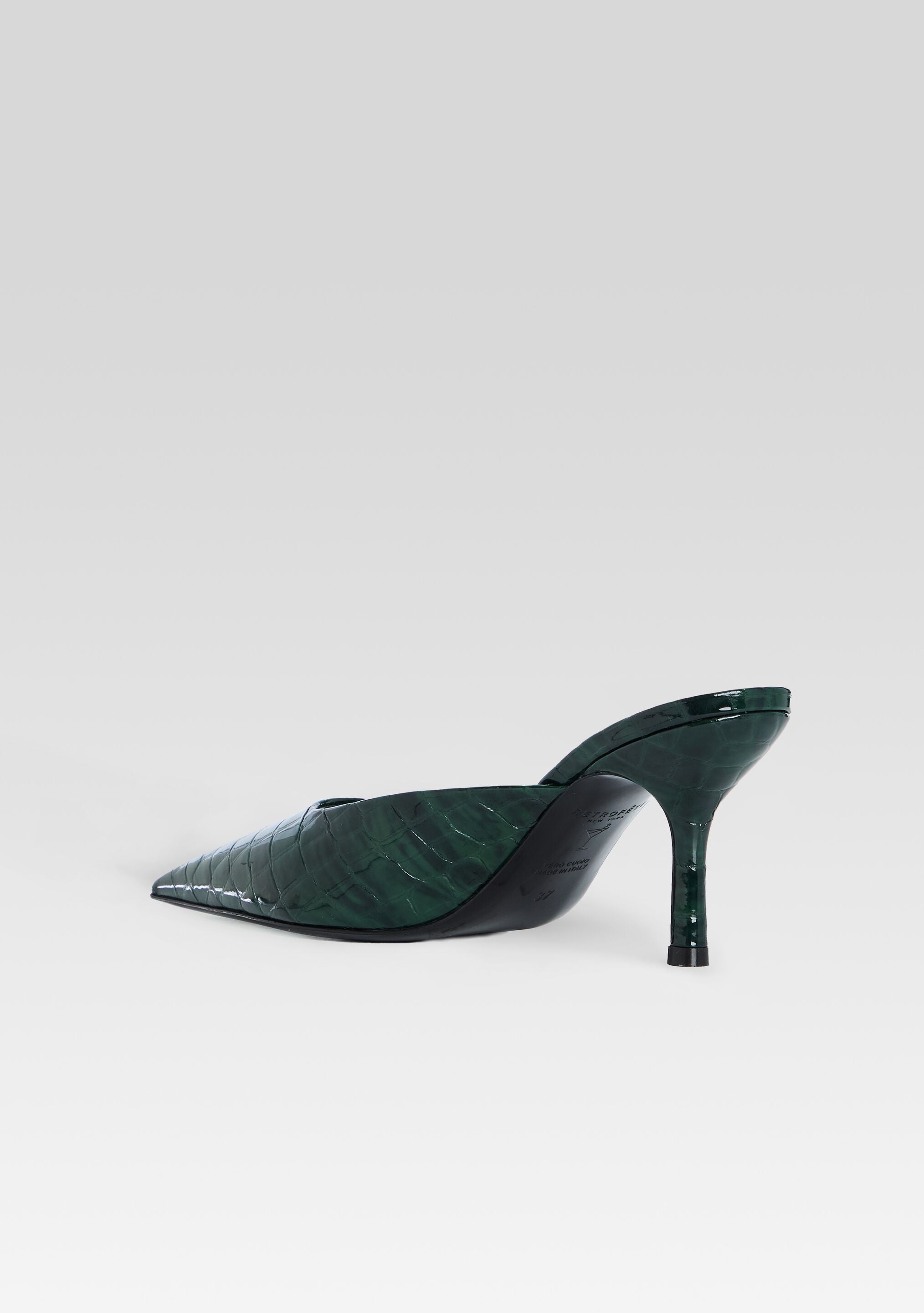 Francesca Leather Kitten Mule-Sunny Prom