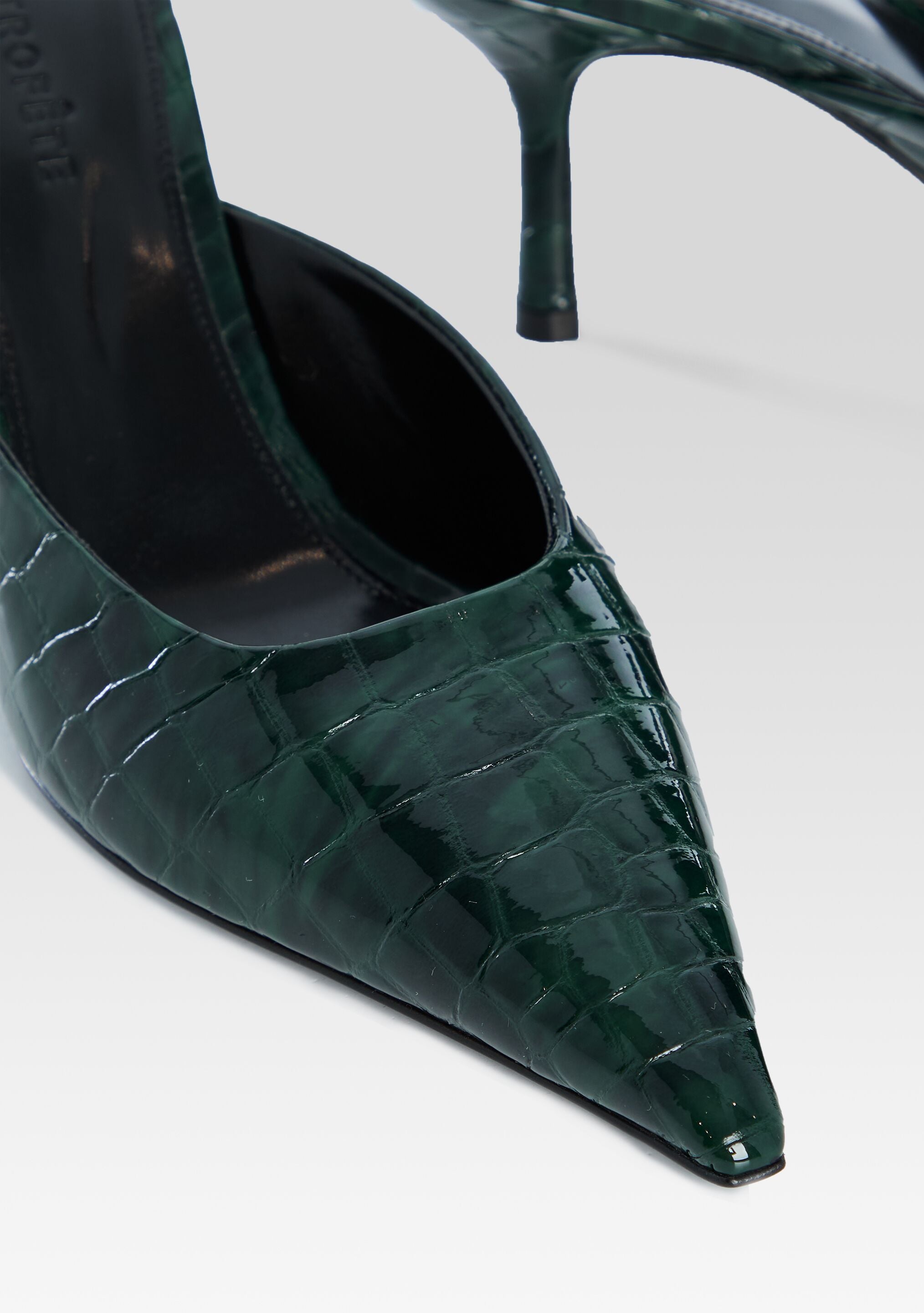 Francesca Leather Kitten Mule-Sunny Prom