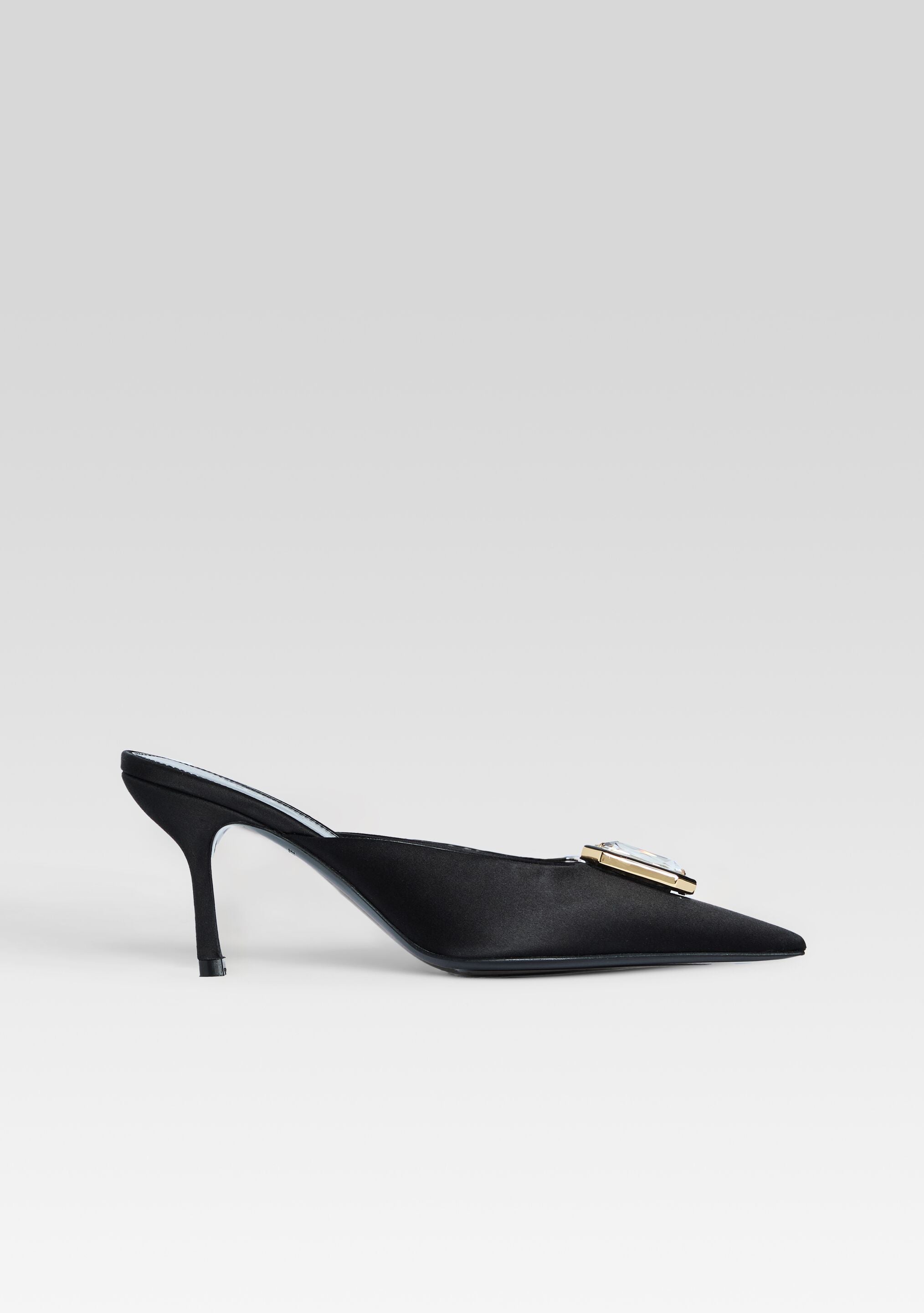 Francesca Satin Kitten Mule-Sunny Prom