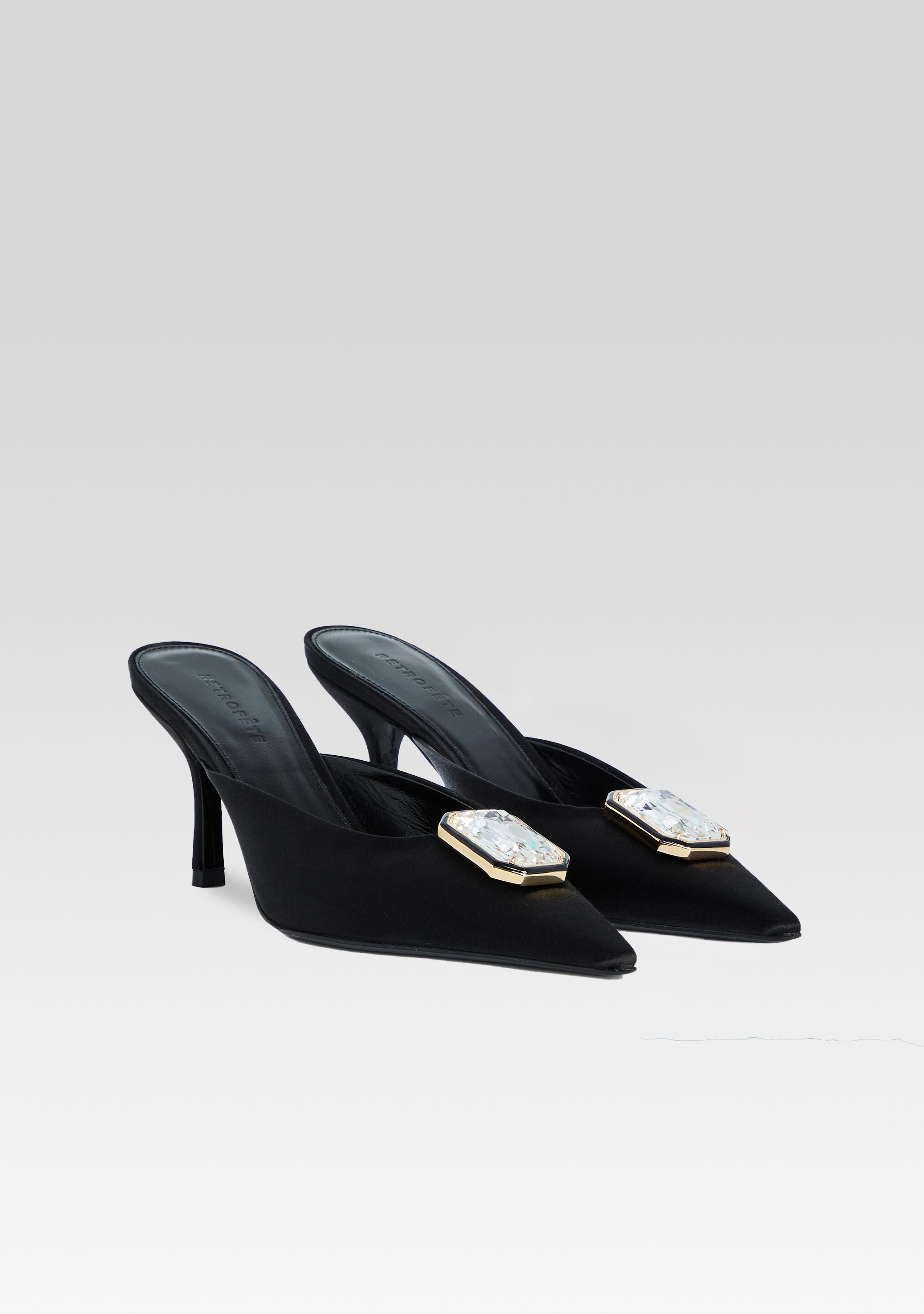 Francesca Satin Kitten Mule-Sunny Prom