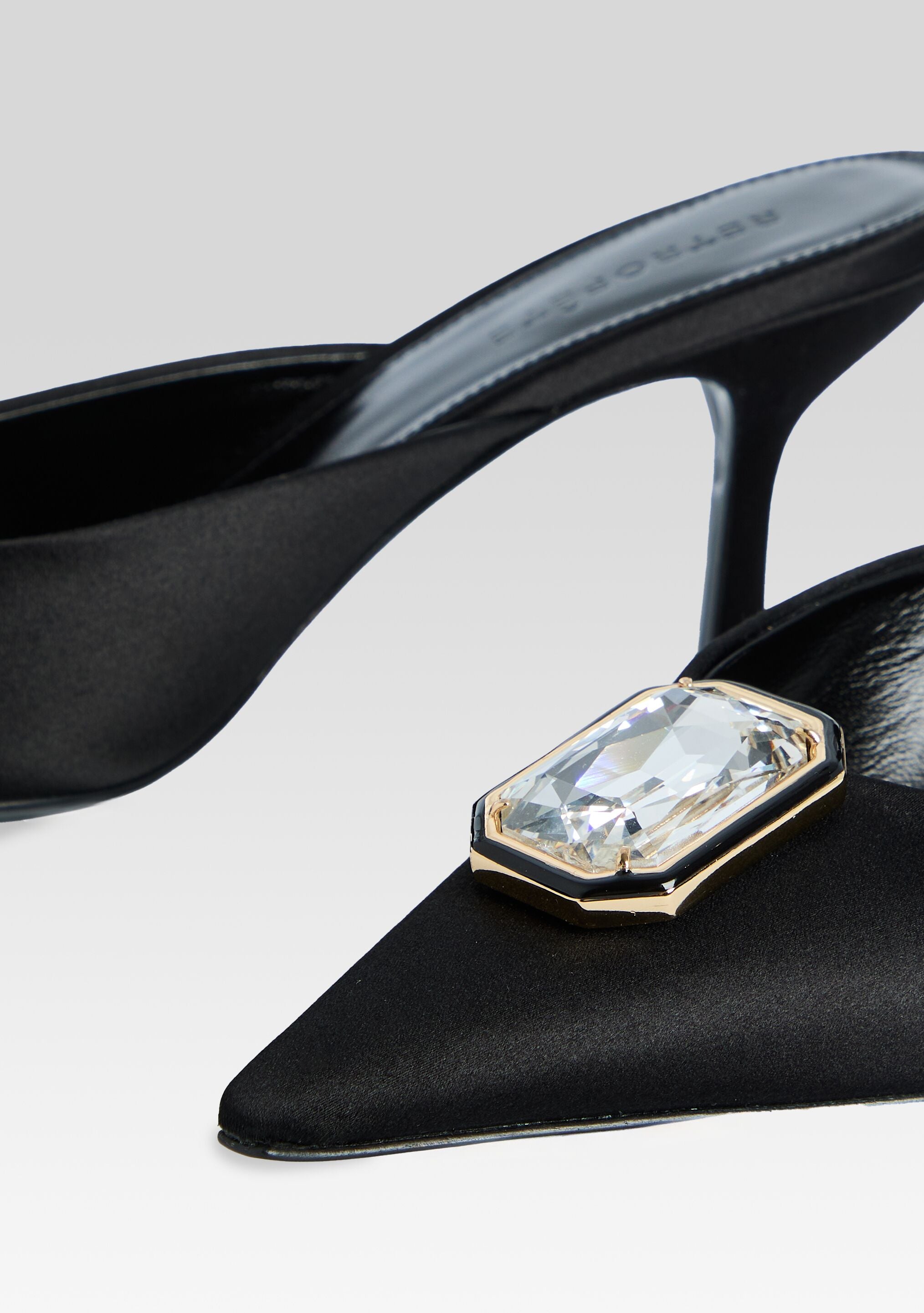 Francesca Satin Kitten Mule-Sunny Prom