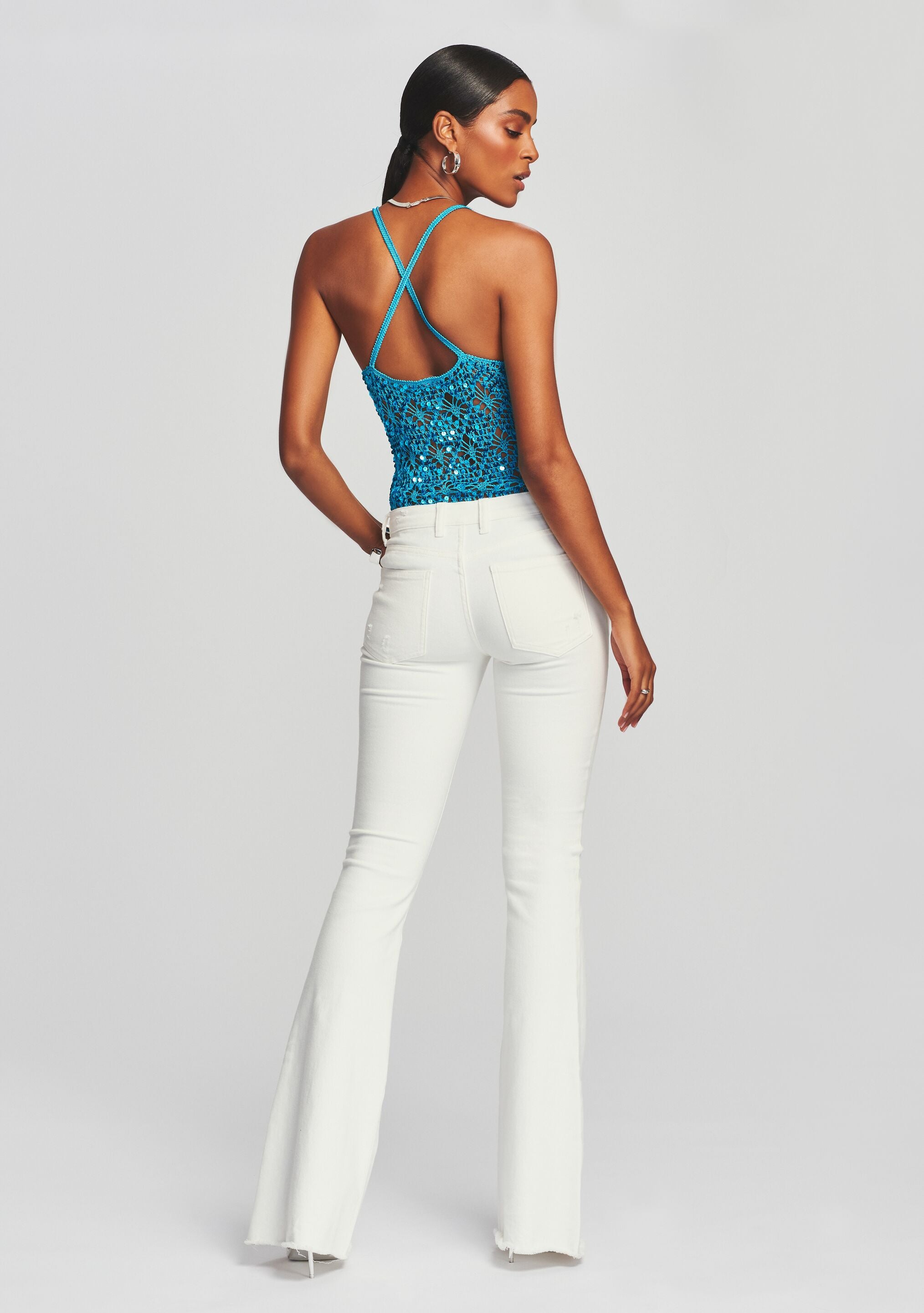 Molly Sequin Crochet Top-Sunny Prom