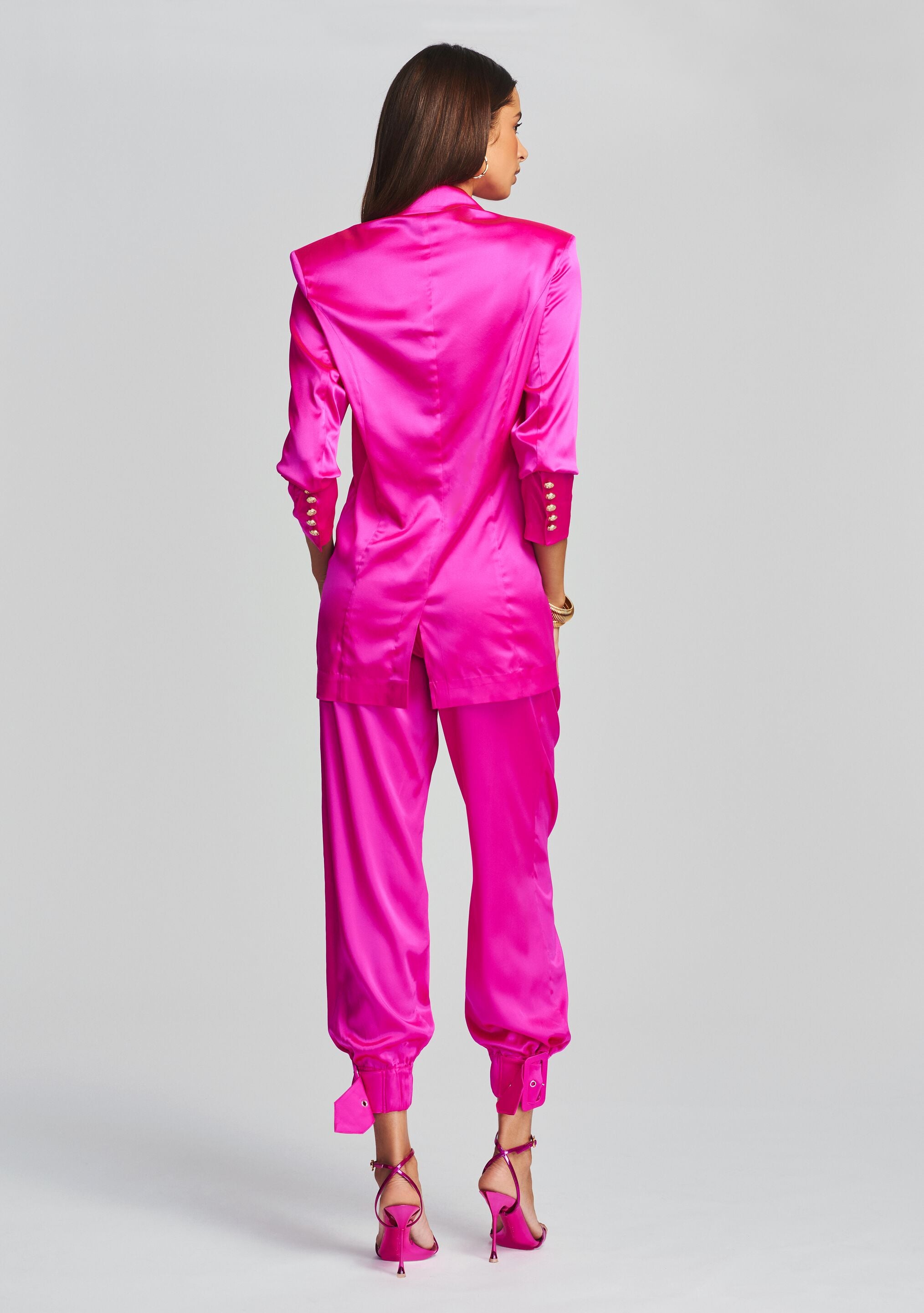 Pandora Silk Blazer-Sunny Prom