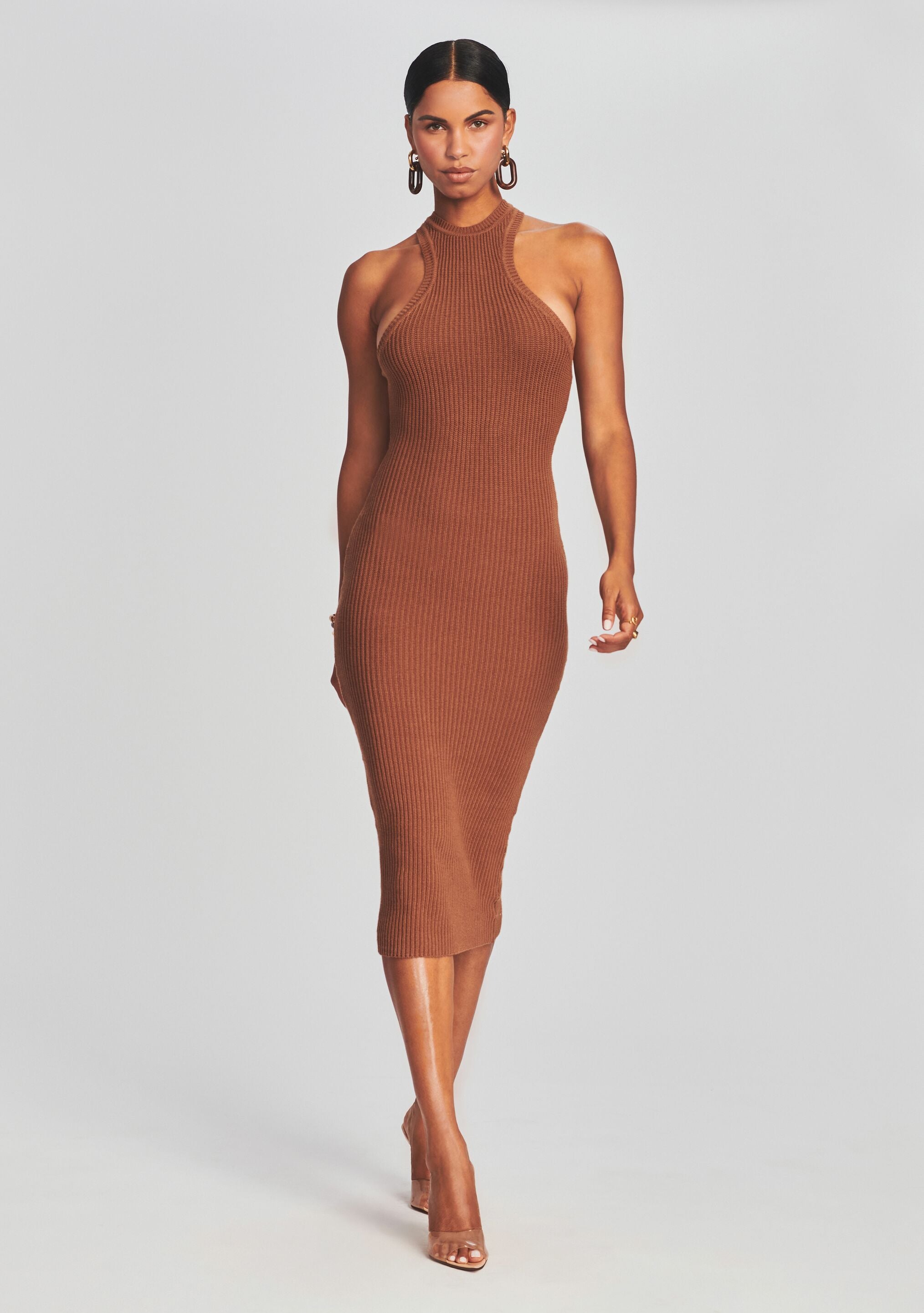 Vixen Rib Knit Dress-Sunny Prom