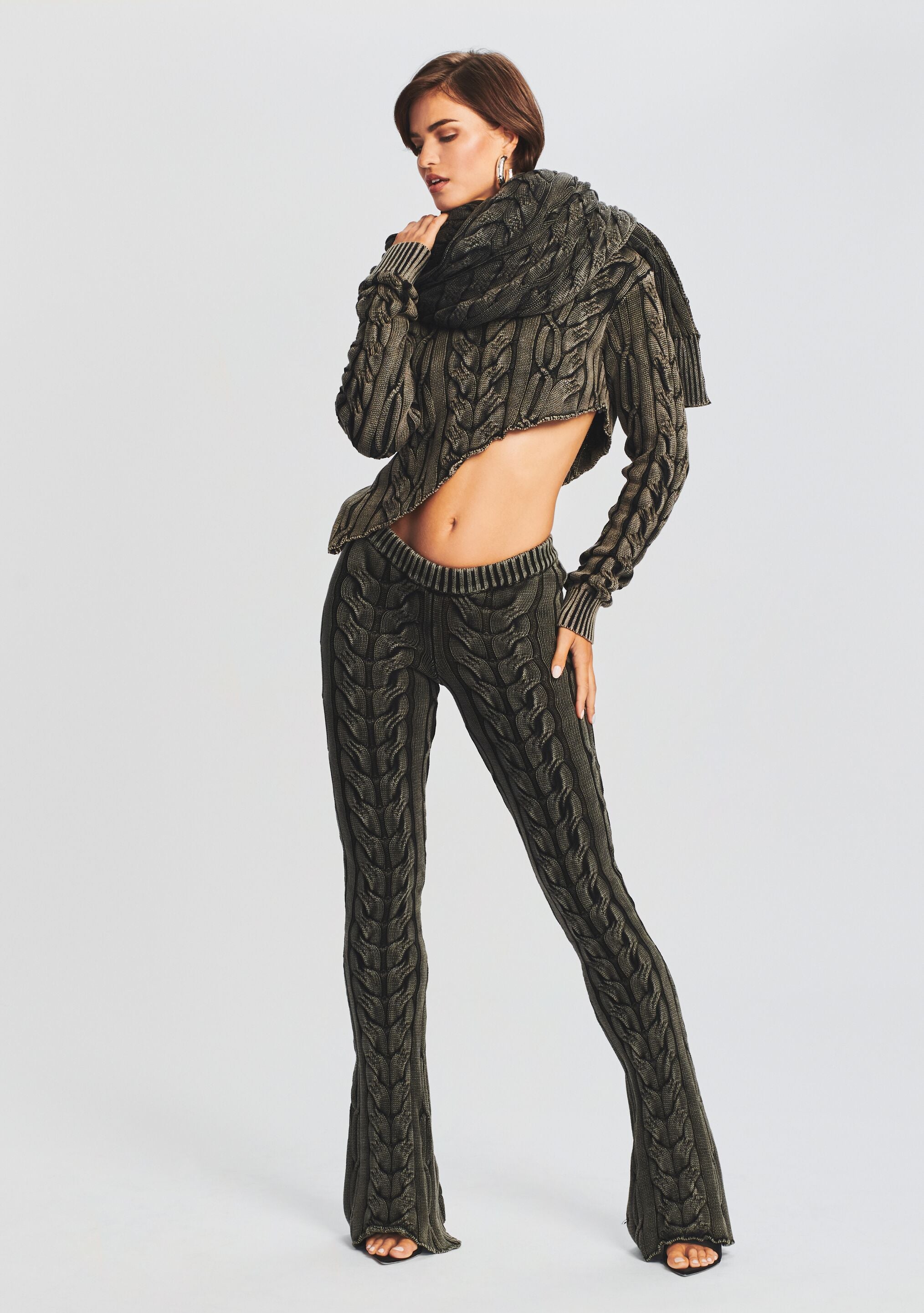 Blanket Cable Knit Scarf-Sunny Prom