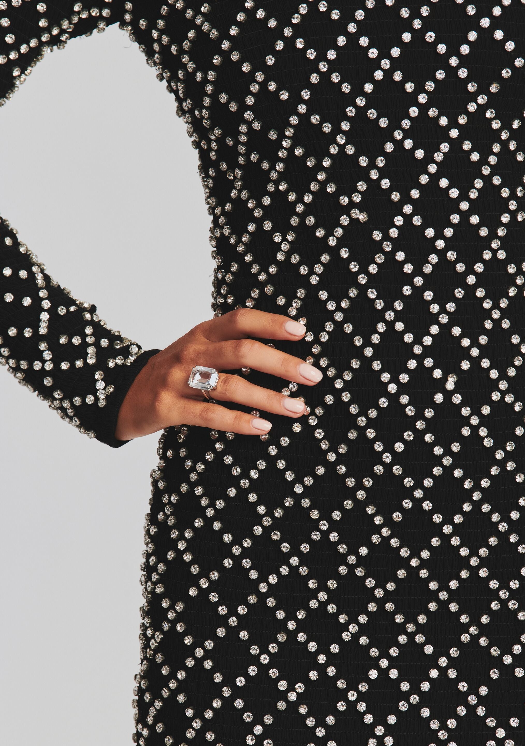 Harlowe Embellished Chiffon Dress-Sunny Prom