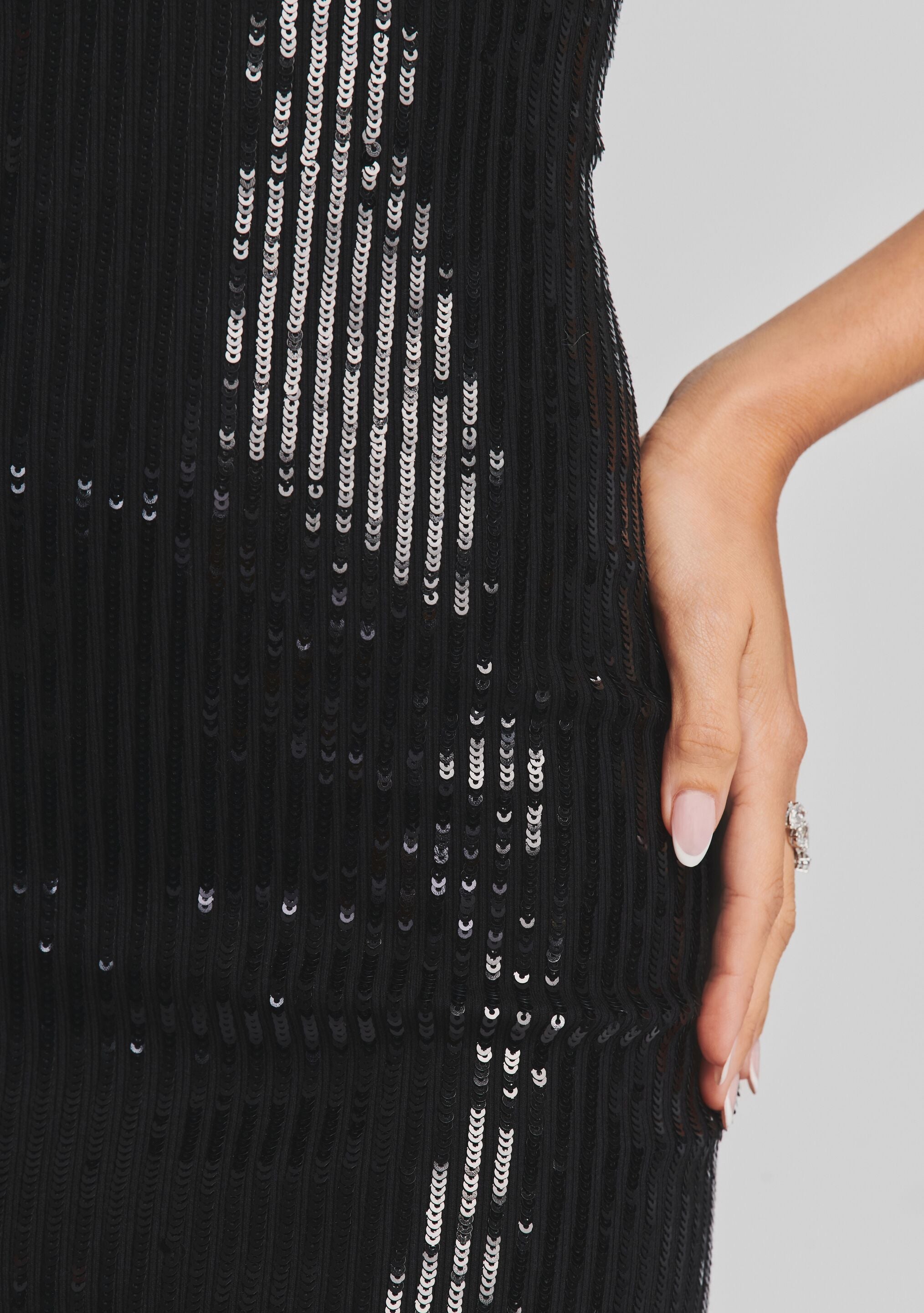 Amber Sequin Knit Dress-Sunny Prom