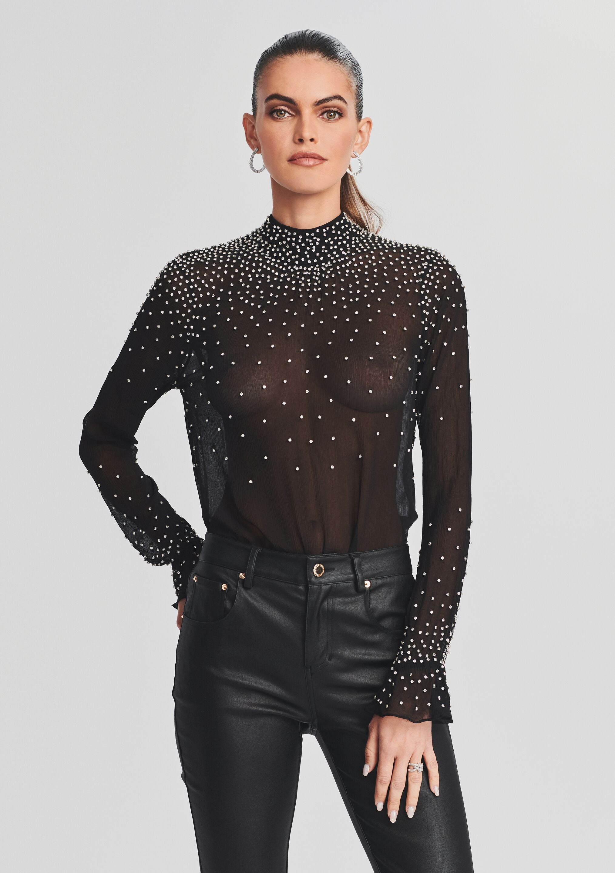 Joyce Silk Chiffon Top-Sunny Prom