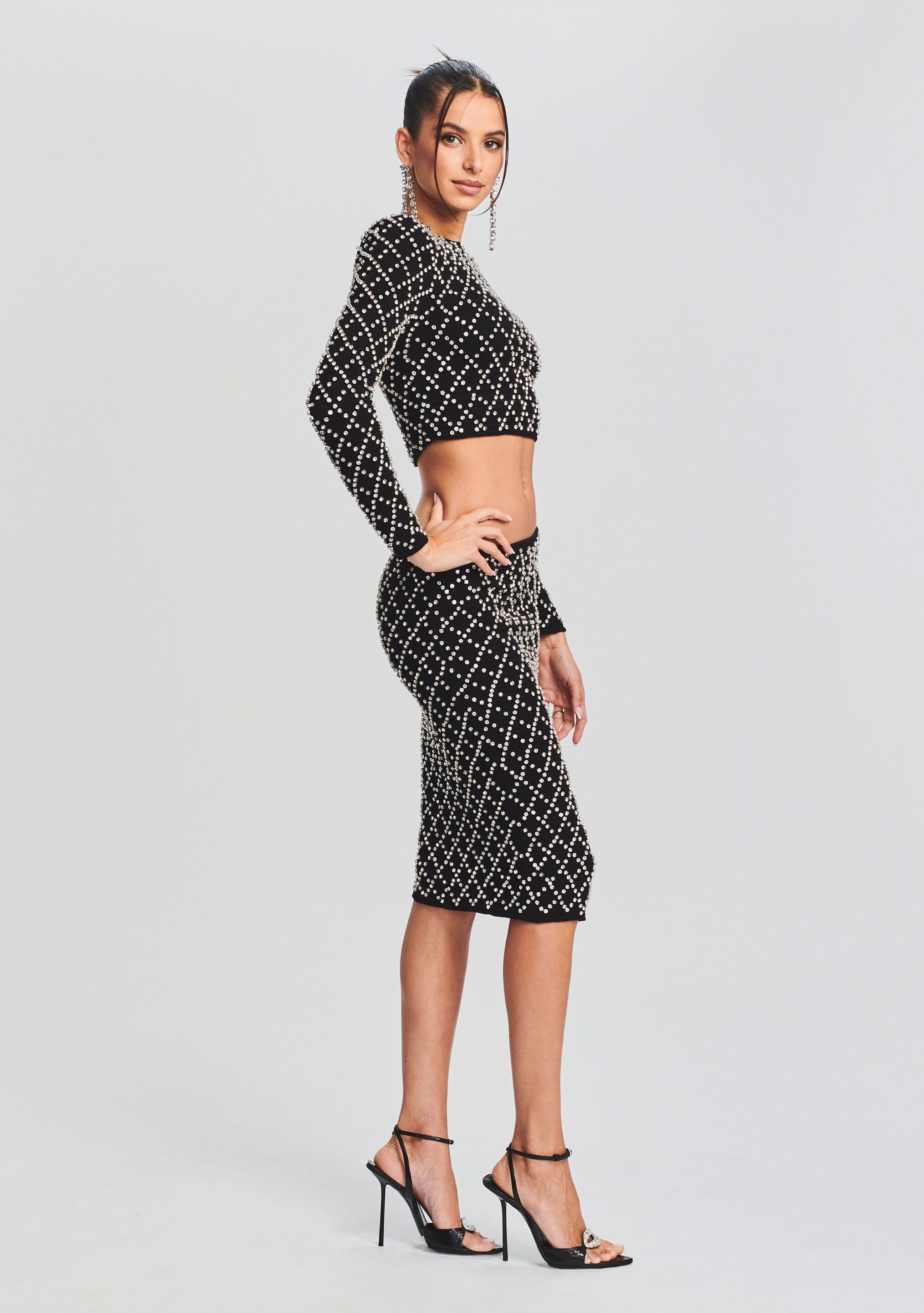 Brooks Embellished Chiffon Top-Sunny Prom