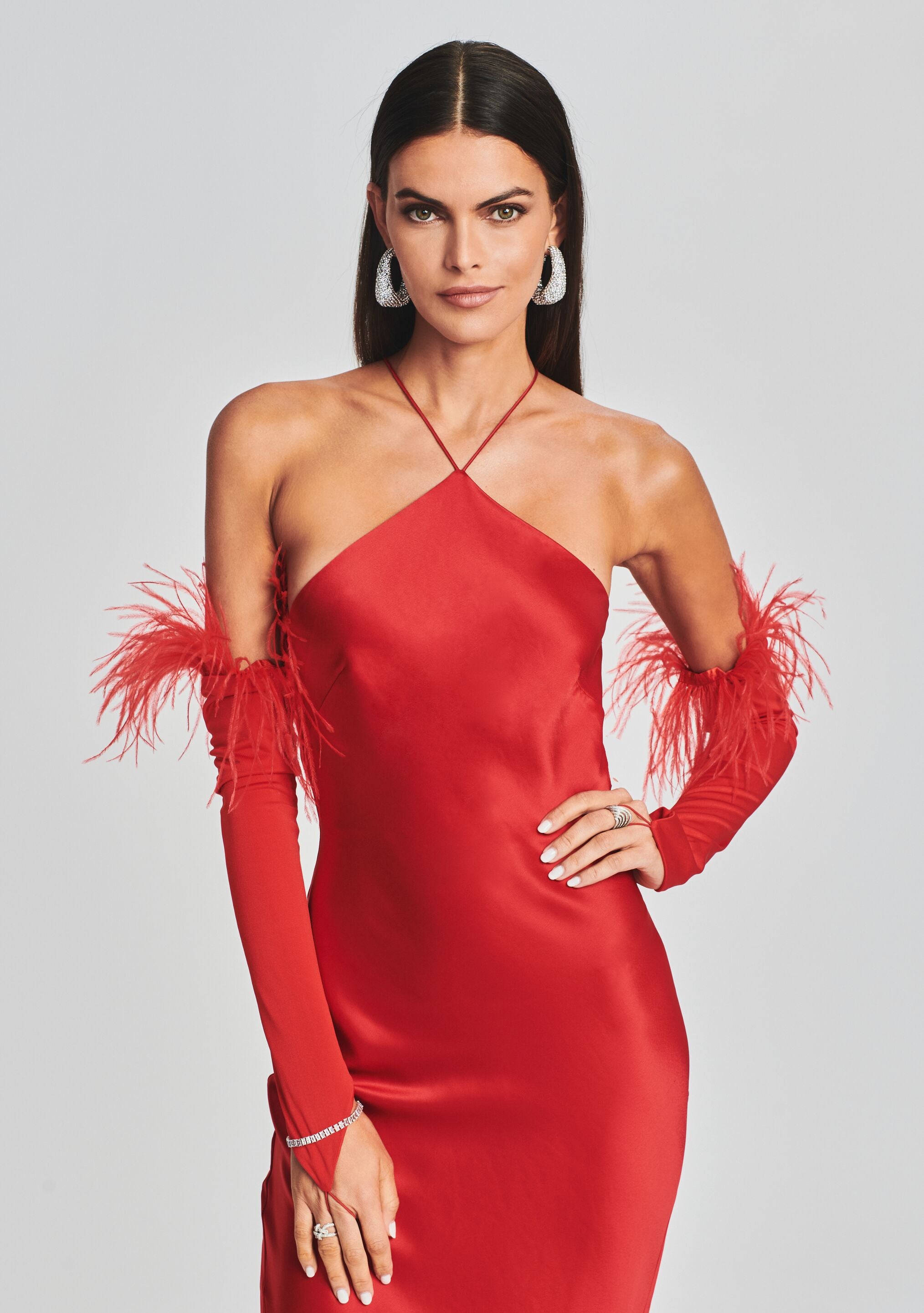 Penny Feather Gloves-Sunny Prom