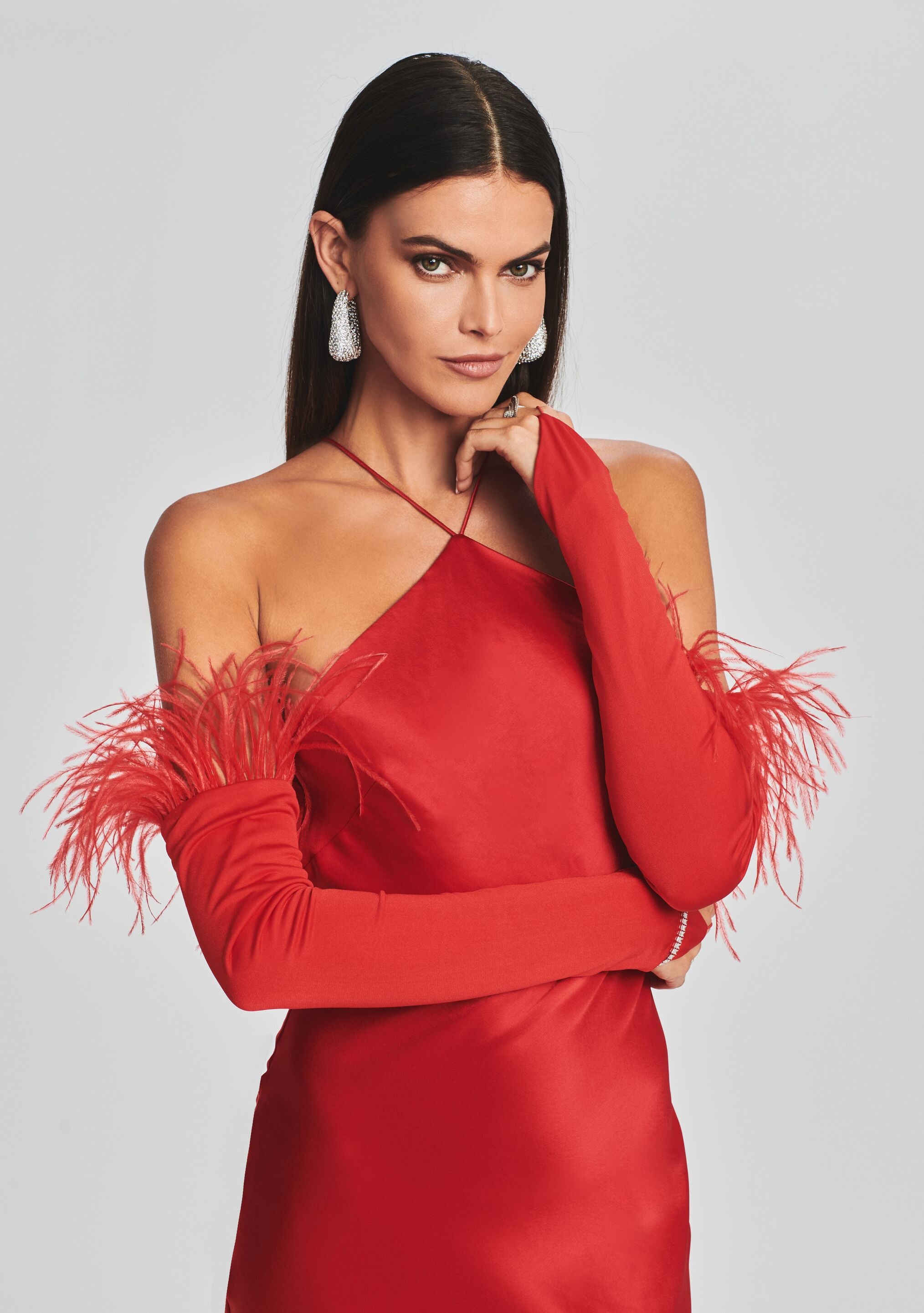 Penny Feather Gloves-Sunny Prom