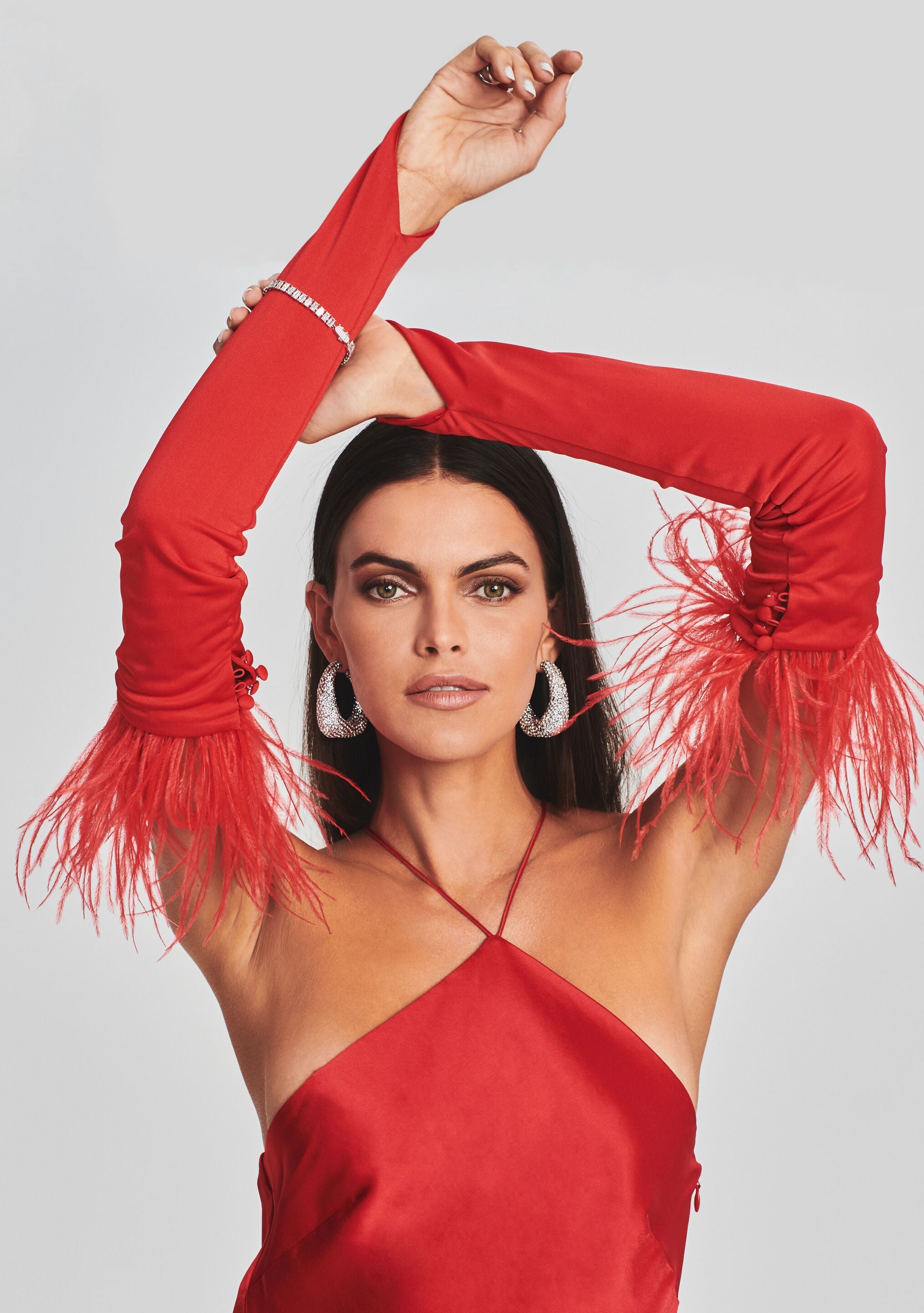 Penny Feather Gloves-Sunny Prom