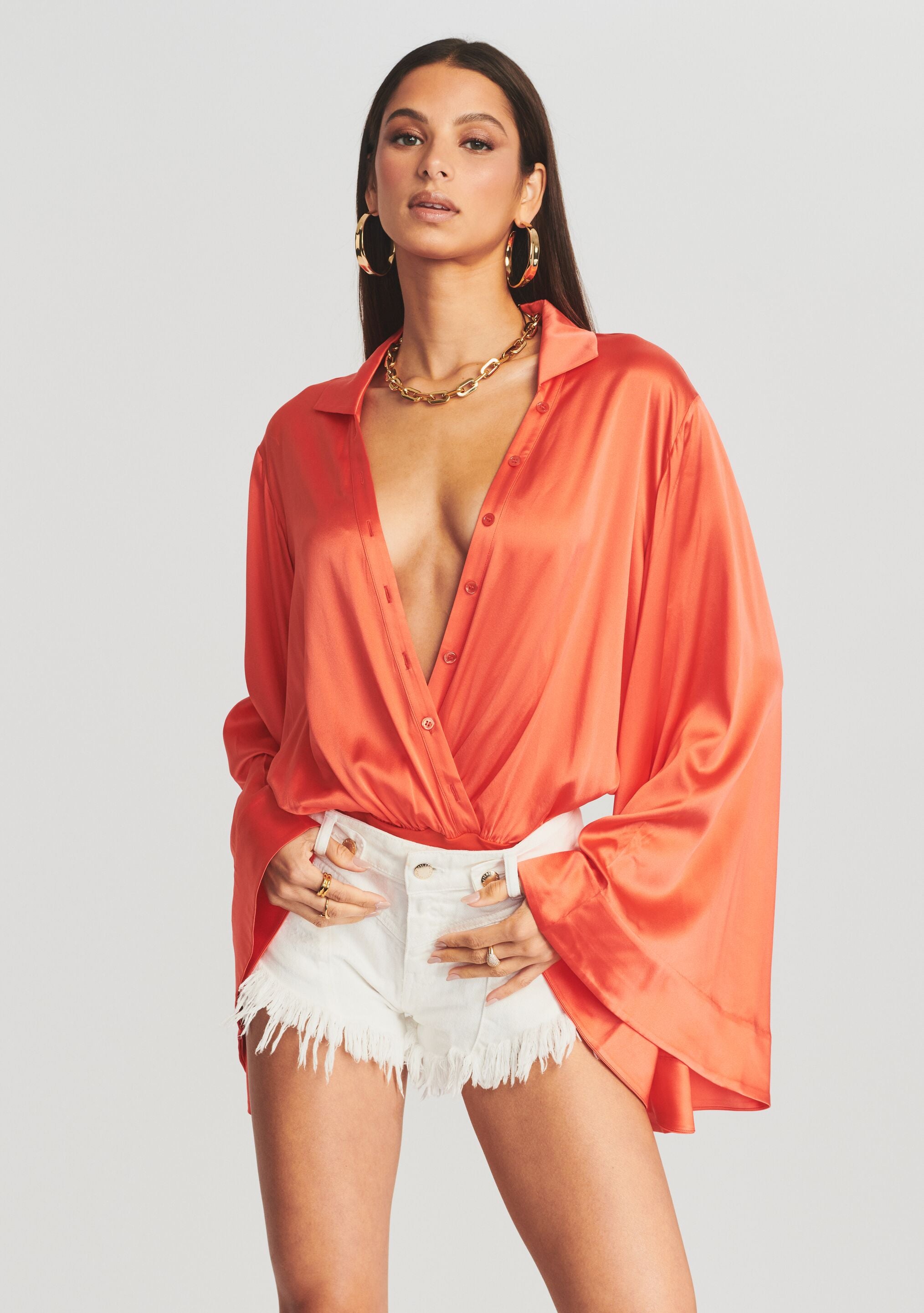 Avalon Silk Bodysuit-Sunny Prom