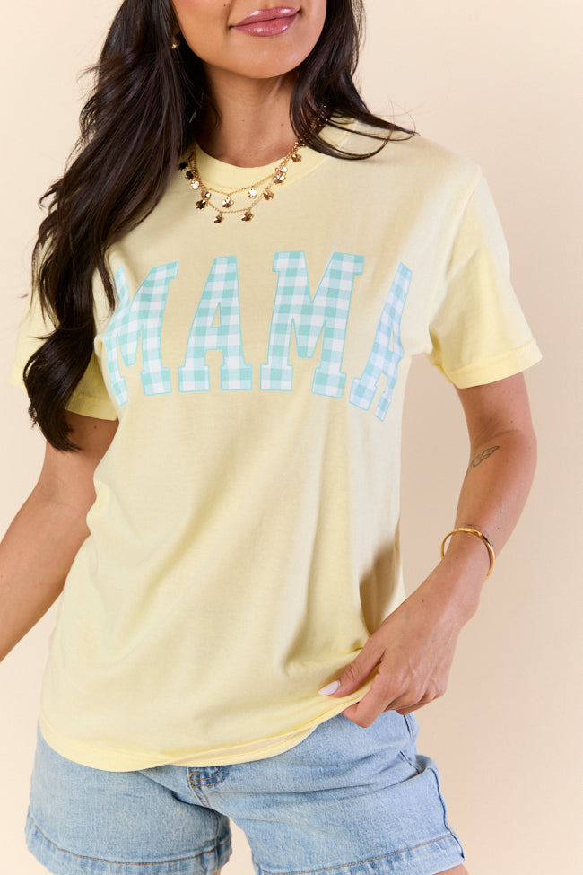Mama Gingham Yellow Graphic Tee SALE-Sunny Prom